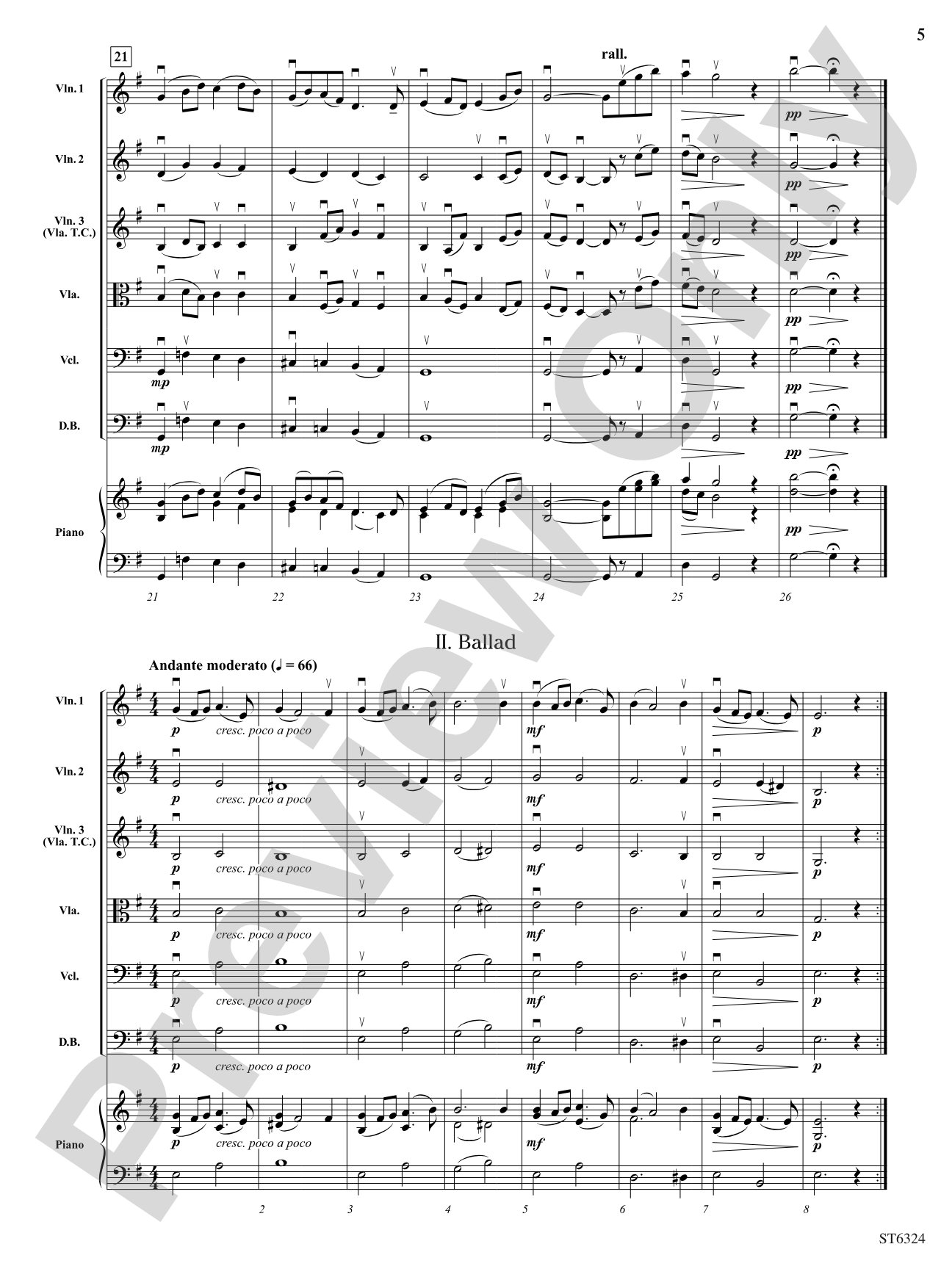 Lyric Pieces: String Orchestra Conductor Score & Parts