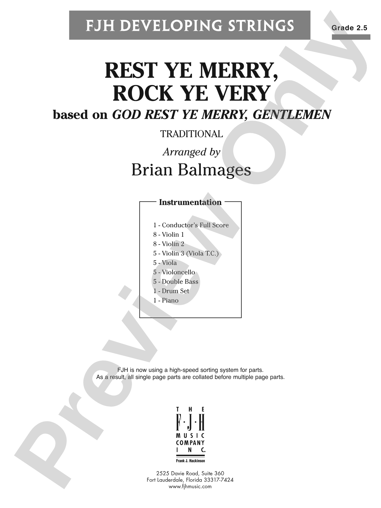 Rest Ye Merry, Rock Ye Very: String Orchestra Conductor Score & Parts