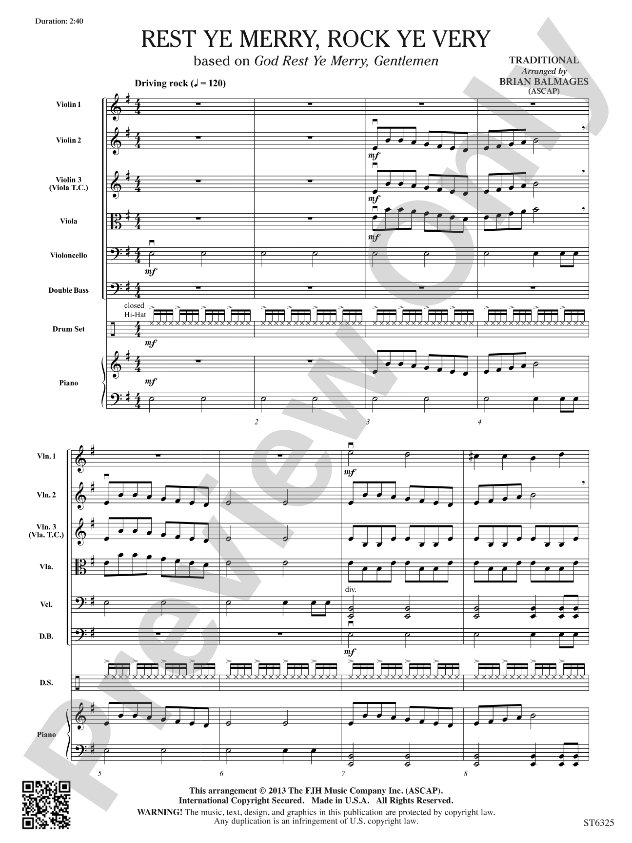 Rest Ye Merry, Rock Ye Very: String Orchestra Conductor Score & Parts