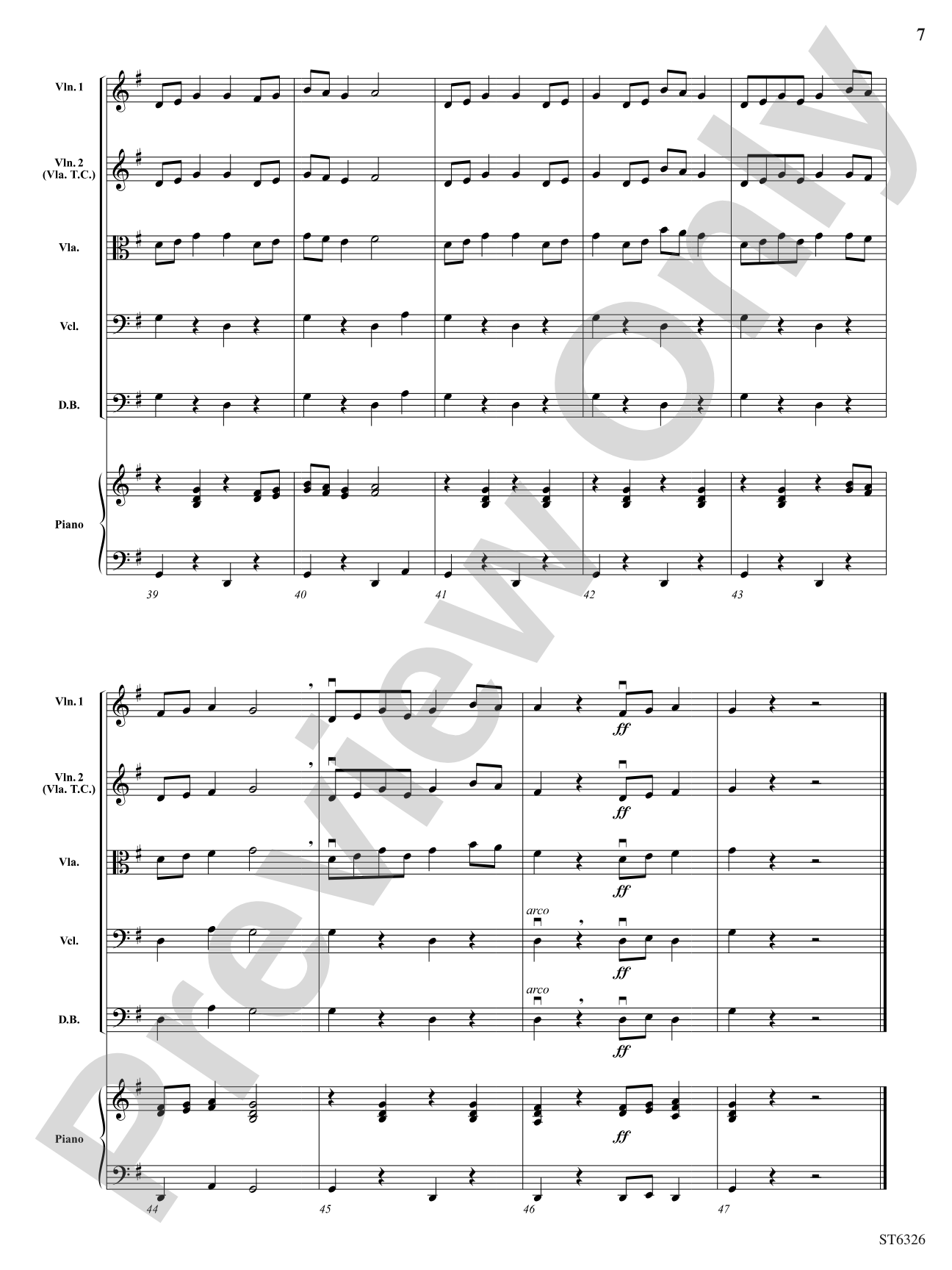 Backcountry Ramble: String Orchestra Conductor Score & Parts