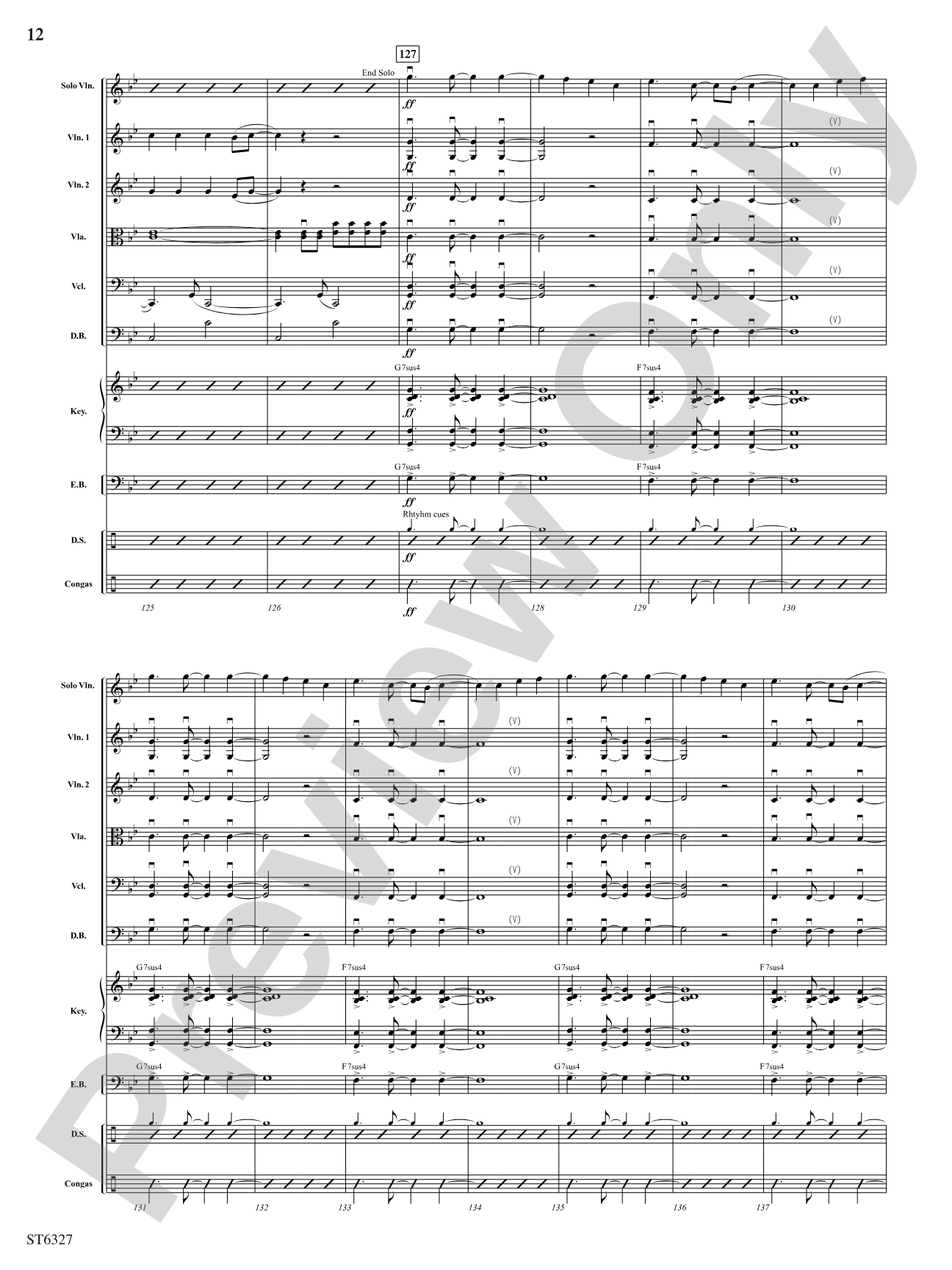 Brazilian Spice: String Orchestra Conductor Score & Parts