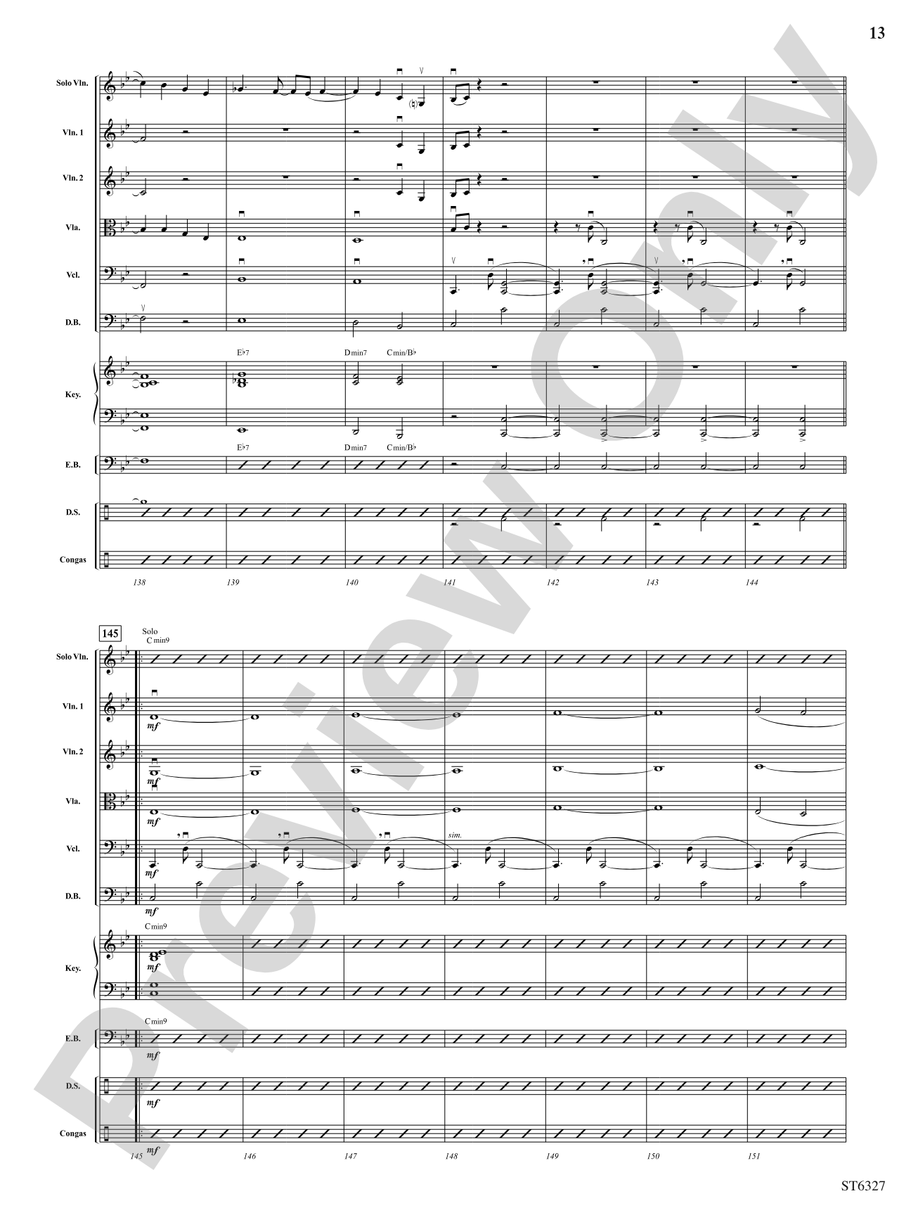 Brazilian Spice: String Orchestra Conductor Score & Parts