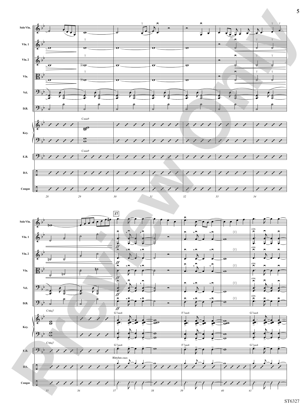 Brazilian Spice: String Orchestra Conductor Score & Parts