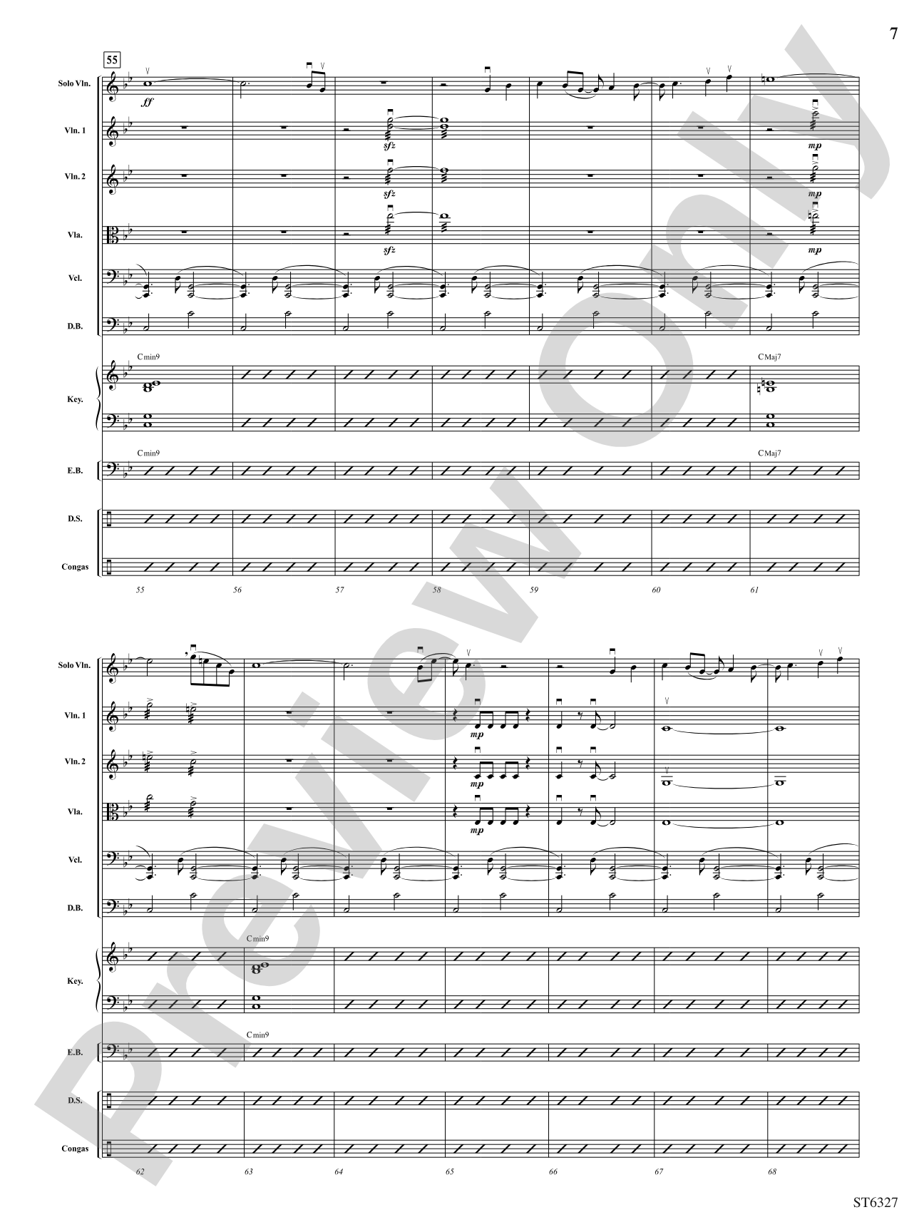 Brazilian Spice: String Orchestra Conductor Score & Parts