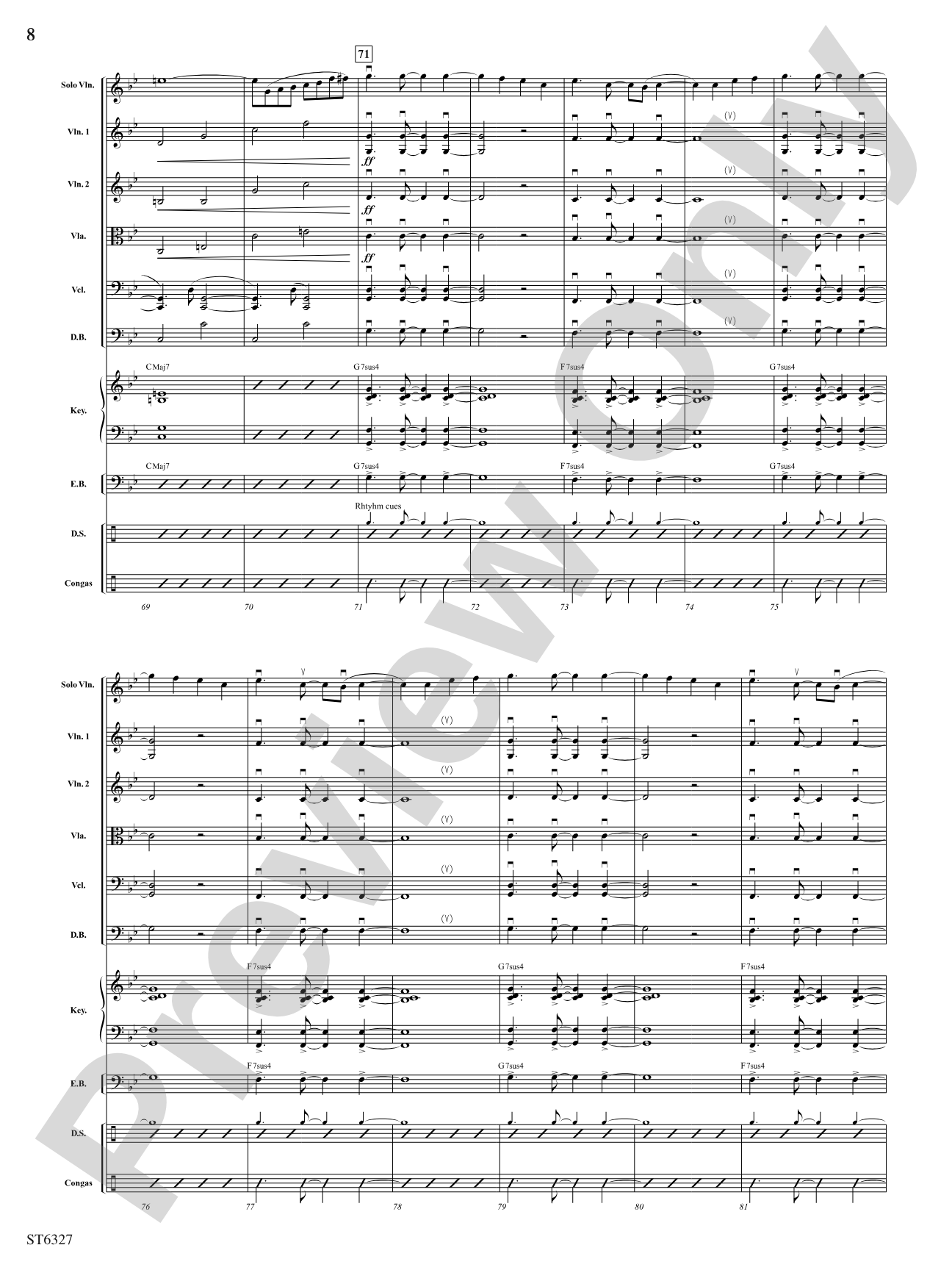 Brazilian Spice: String Orchestra Conductor Score & Parts