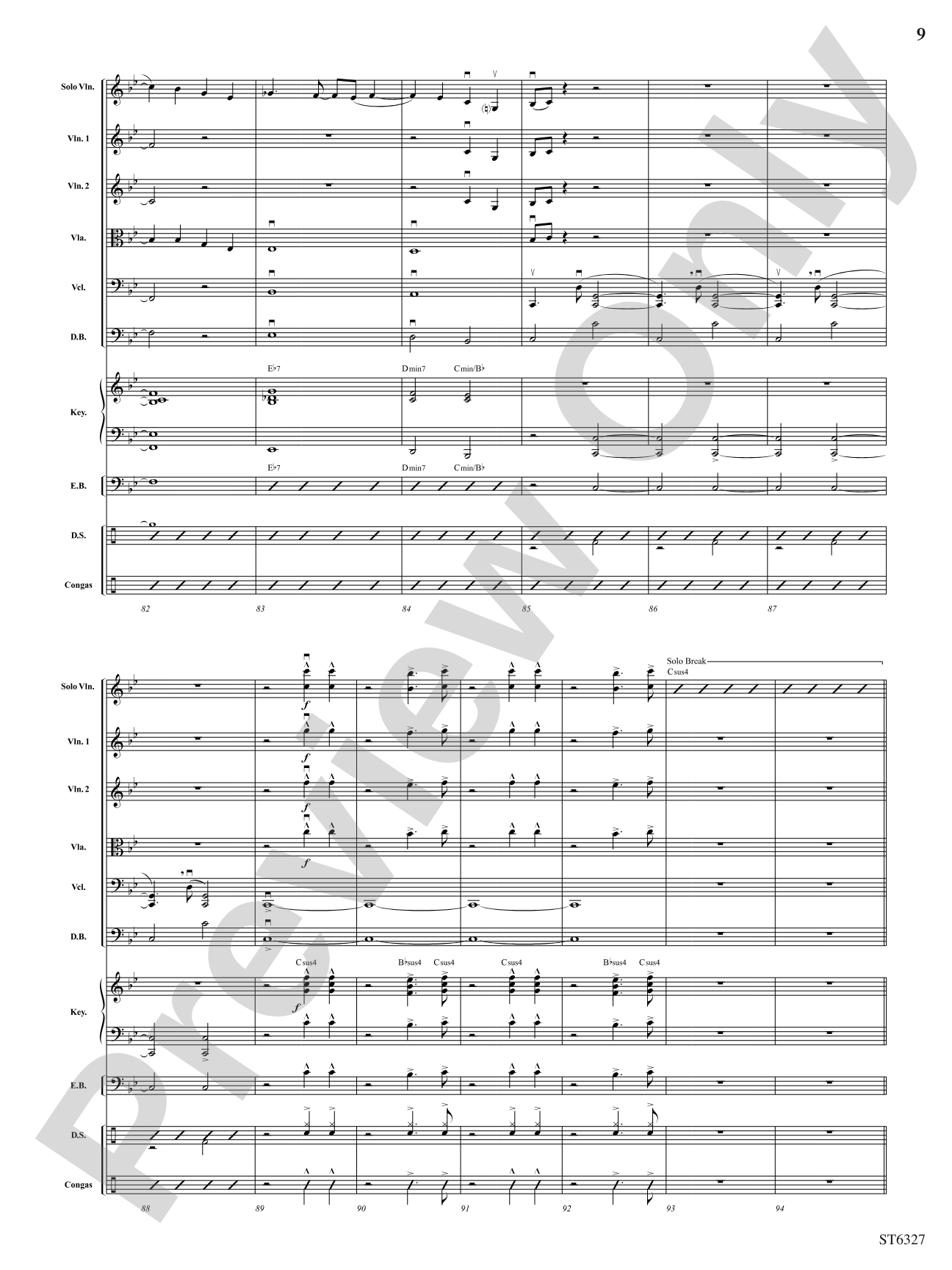Brazilian Spice: String Orchestra Conductor Score & Parts