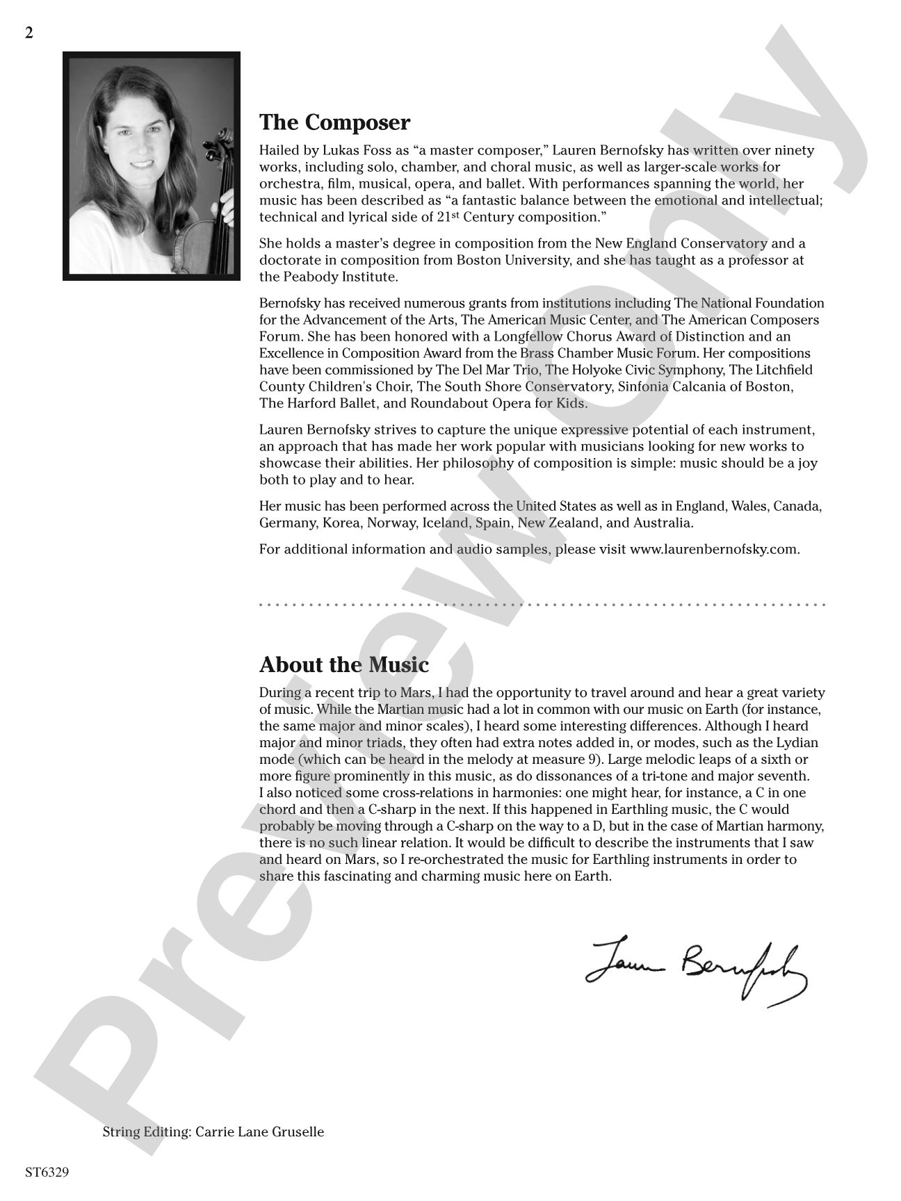 Postcard from Mars: String Orchestra Conductor Score & Parts