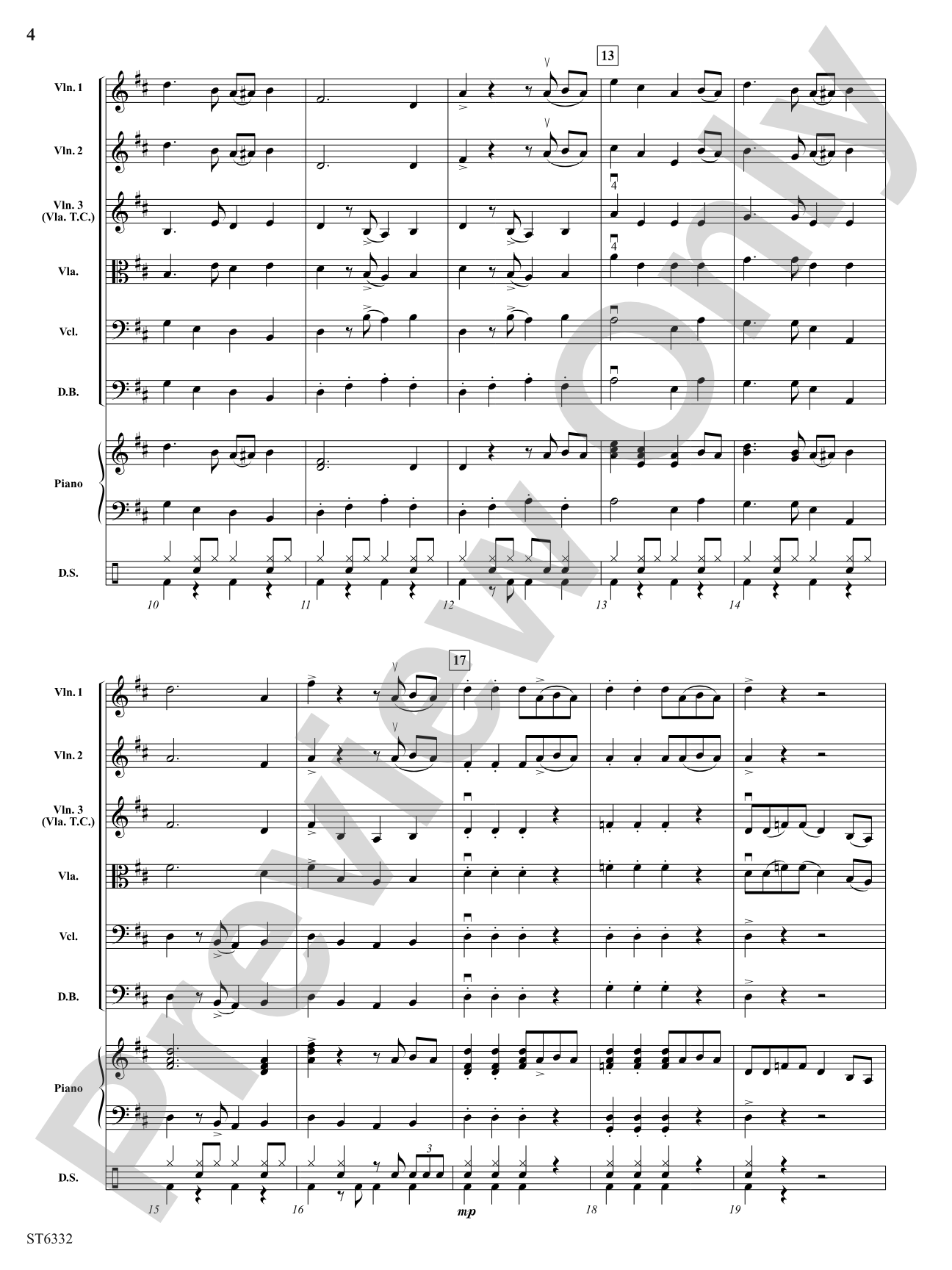 D Jam Blues: String Orchestra Conductor Score & Parts