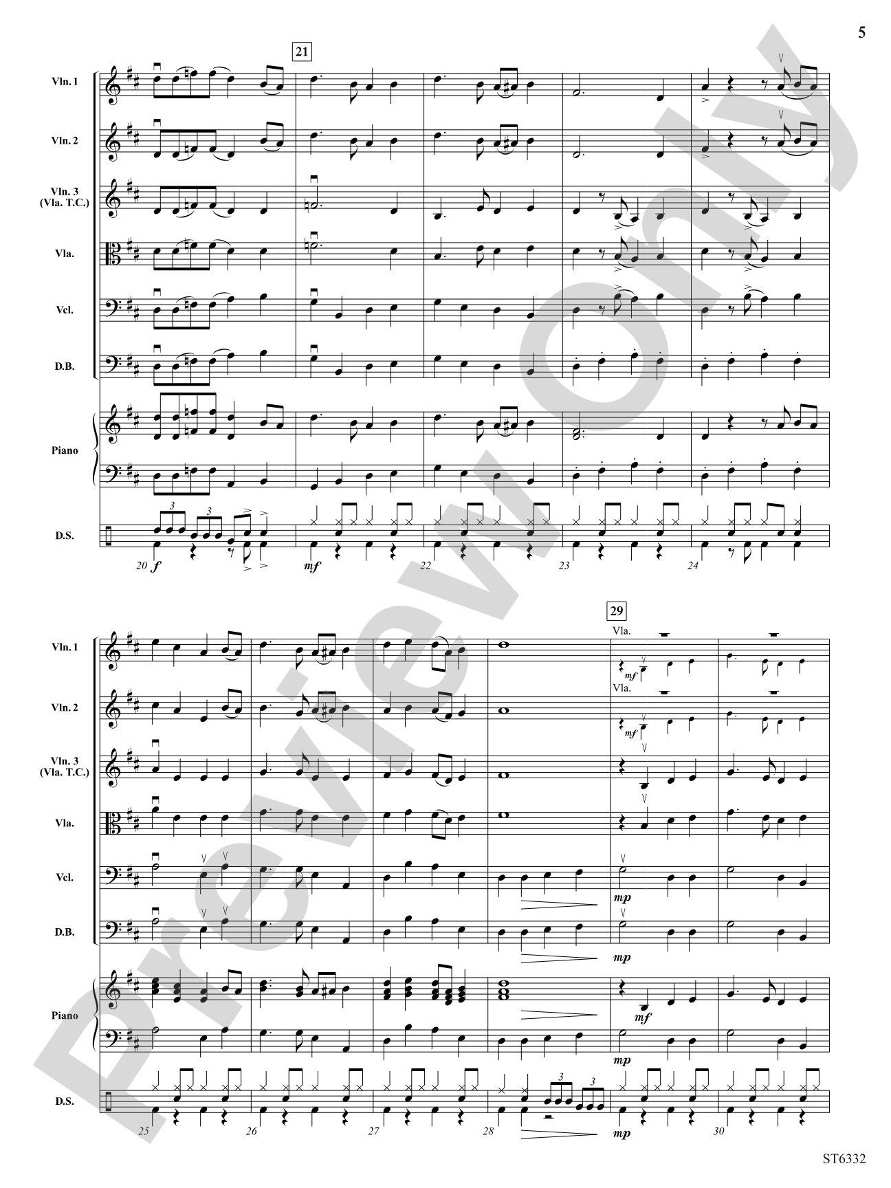 D Jam Blues: String Orchestra Conductor Score & Parts