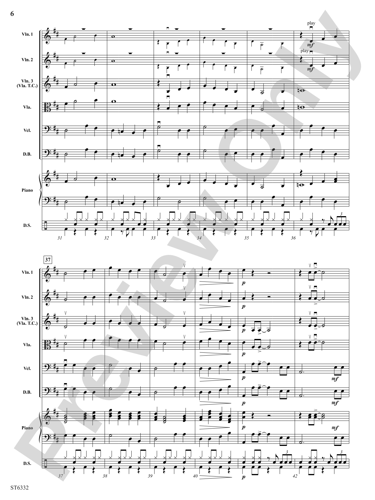 D Jam Blues: String Orchestra Conductor Score & Parts