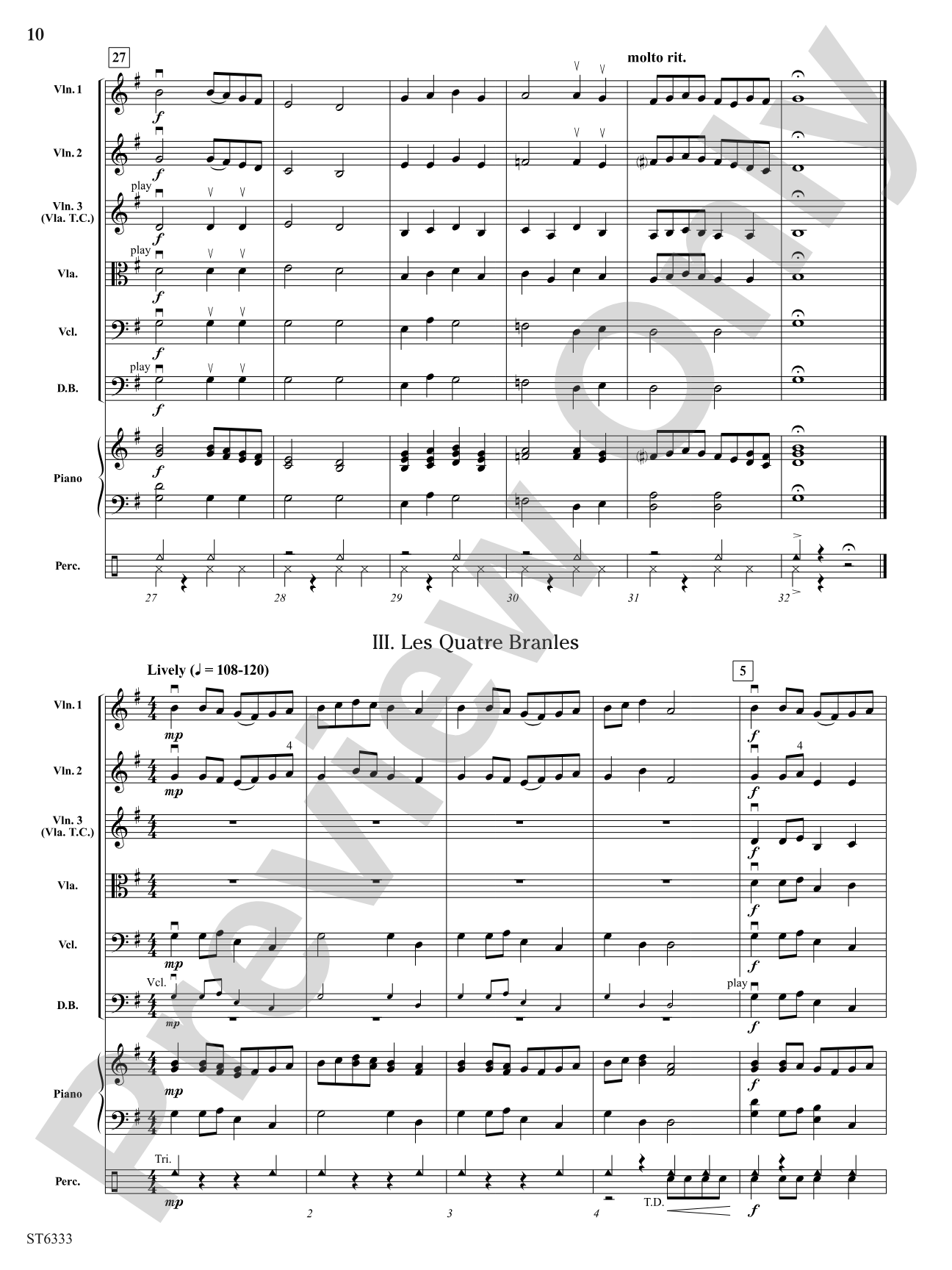 Three Susato Dances: String Orchestra Conductor Score & Parts