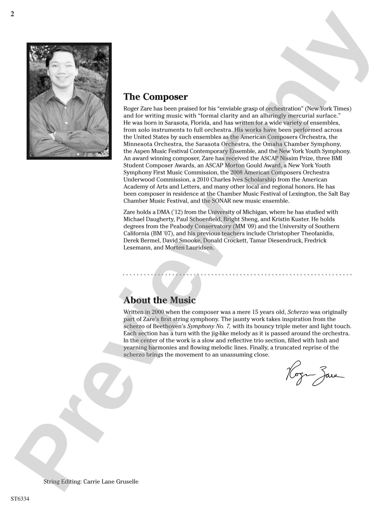 Scherzo: String Orchestra Conductor Score & Parts