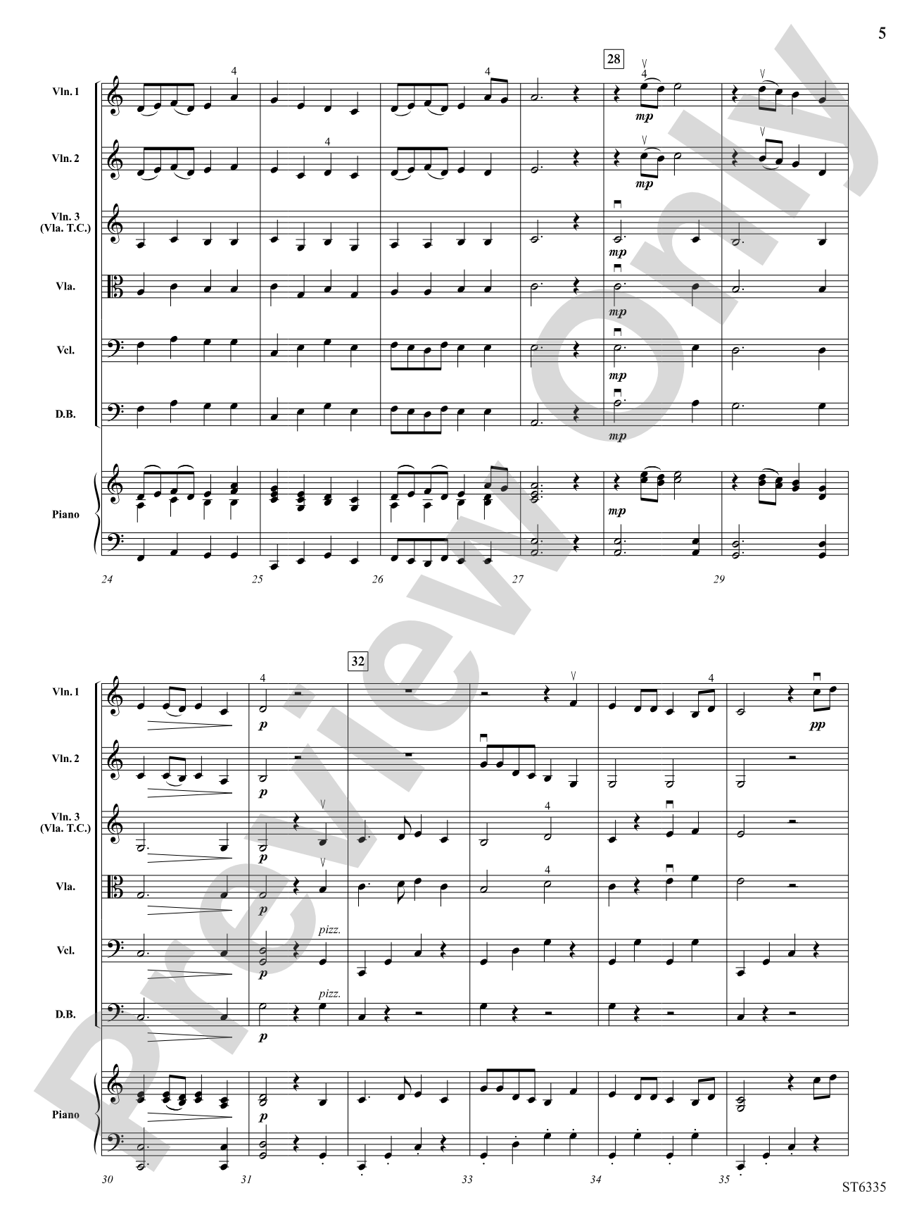 Little Turtle Dove: String Orchestra Conductor Score & Parts