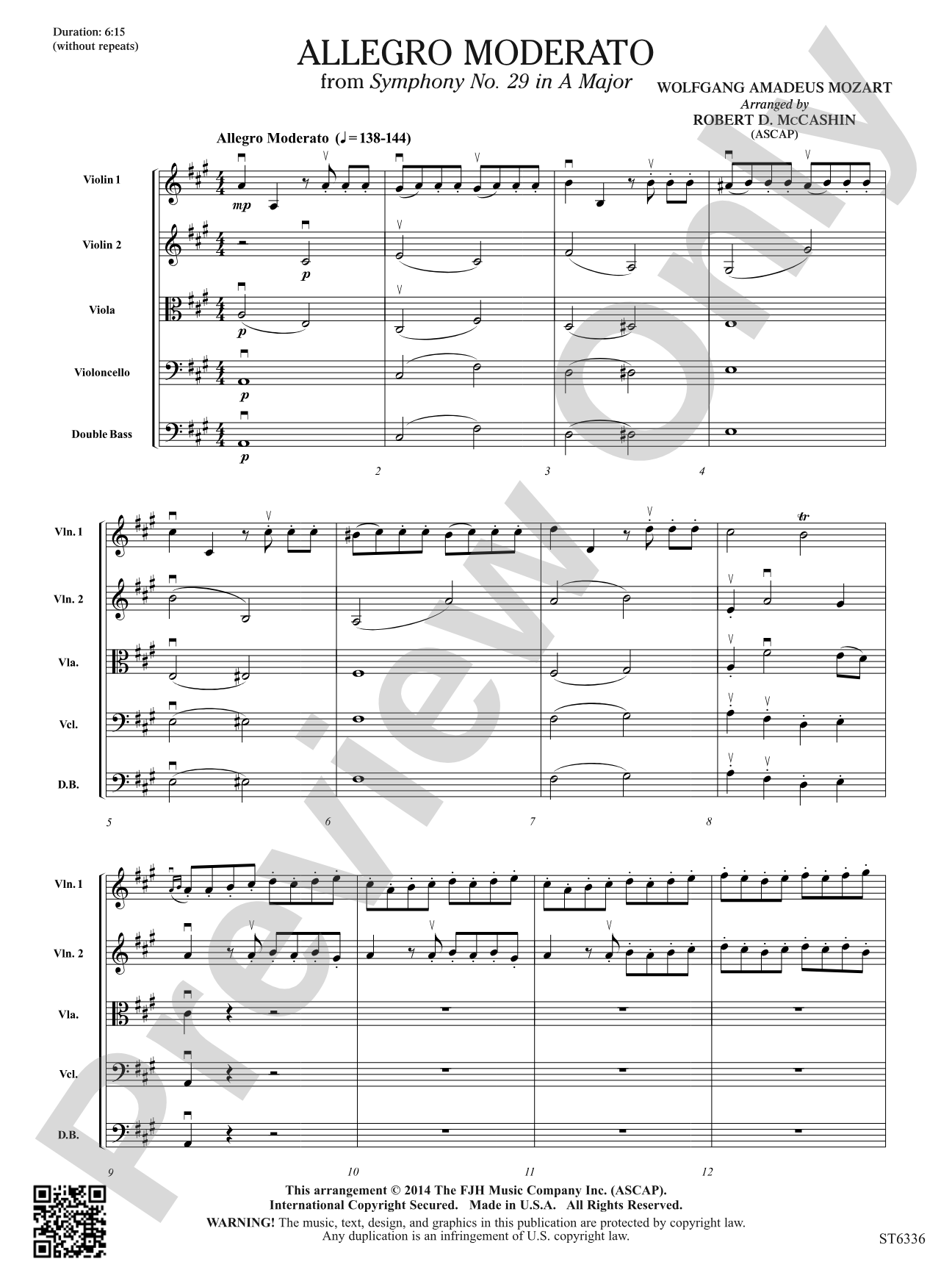Allegro Moderato: String Orchestra Conductor Score & Parts