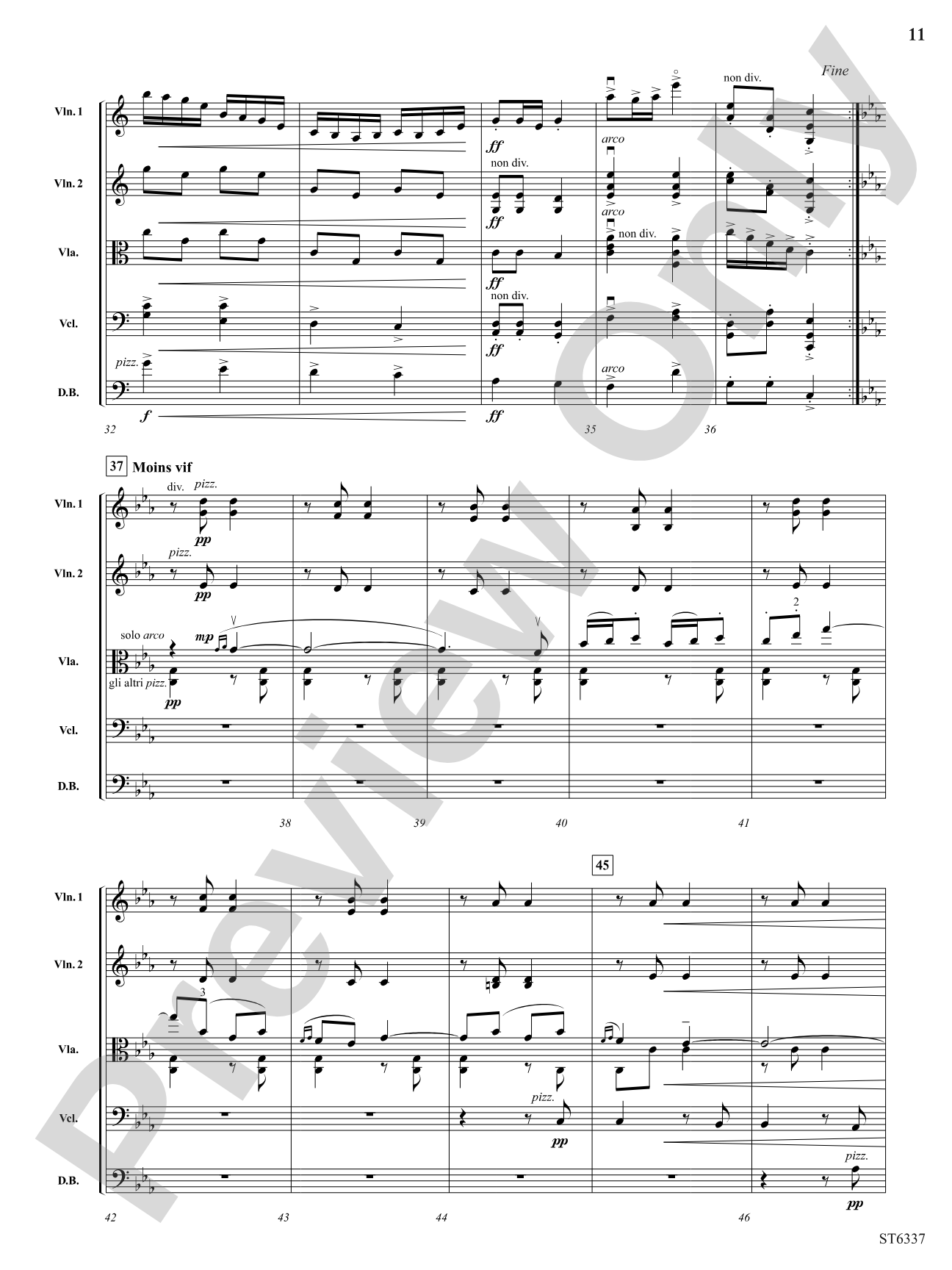 Menuet and Rigaudon: Score