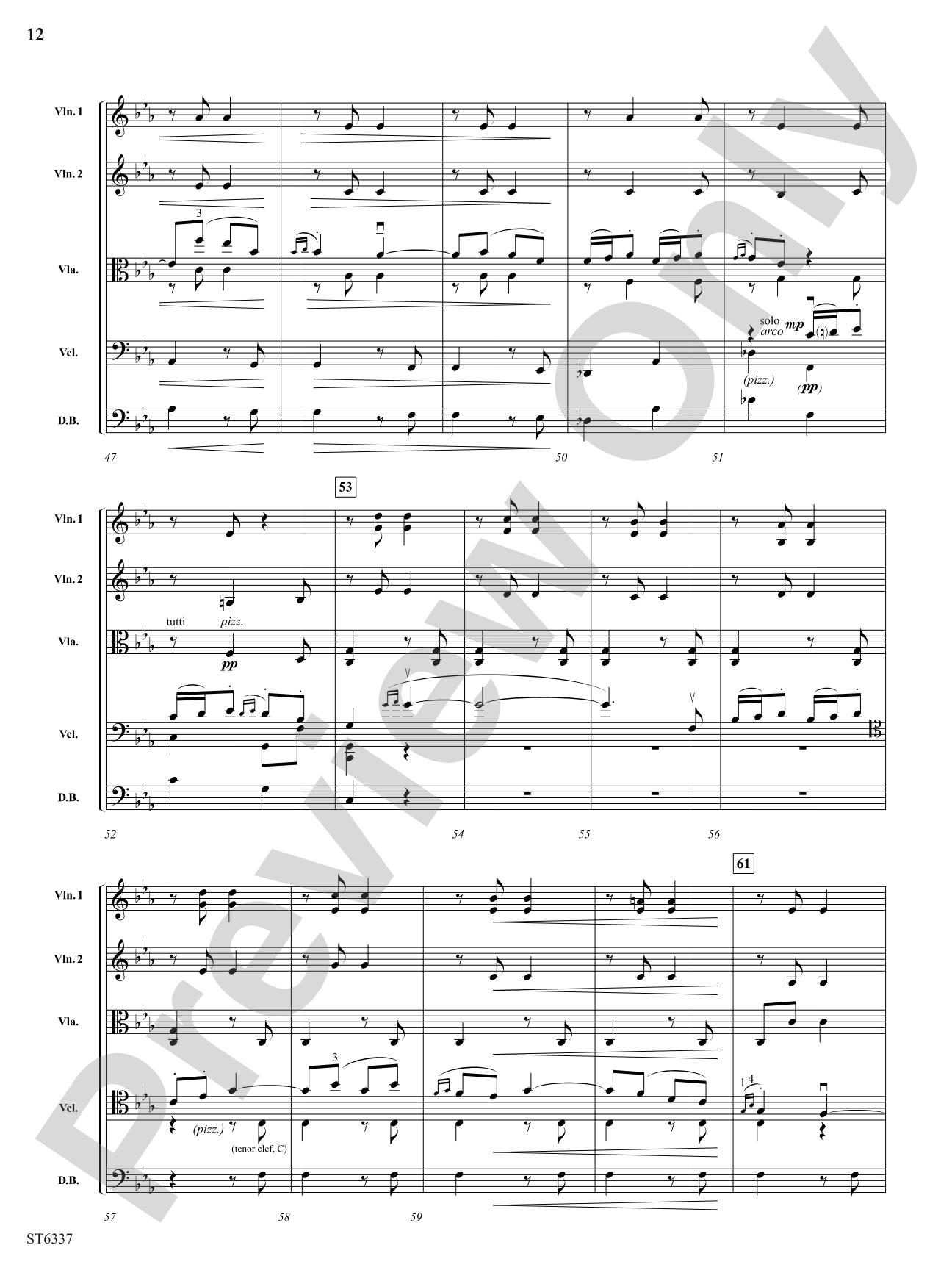 Menuet and Rigaudon: Score