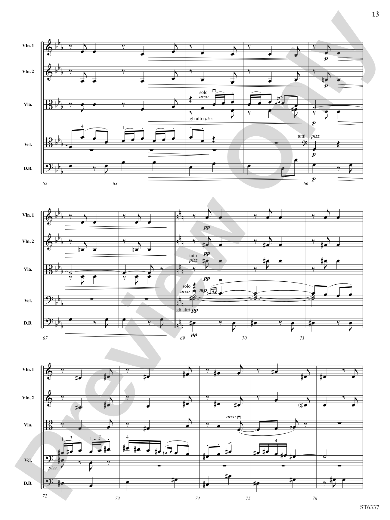 Menuet and Rigaudon: Score