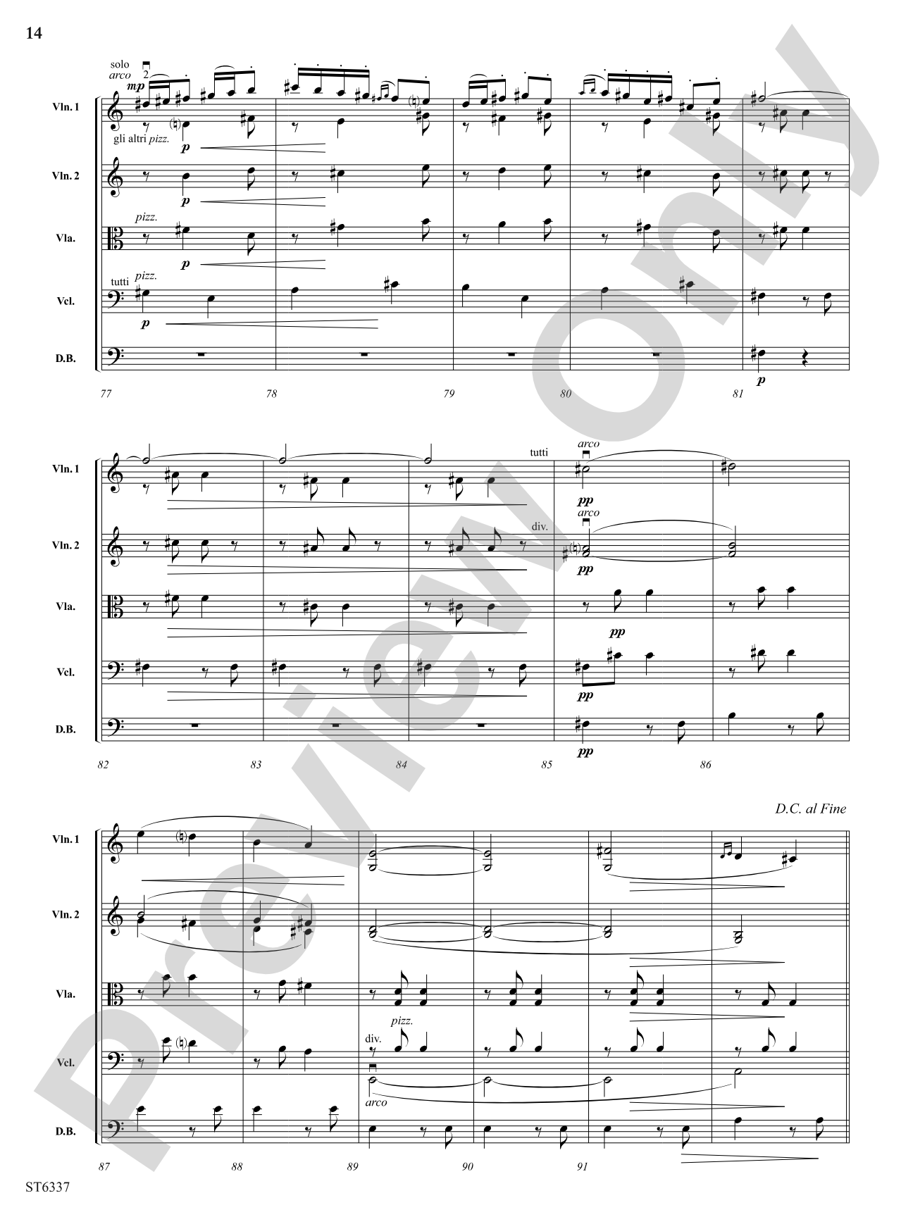 Menuet and Rigaudon: Score