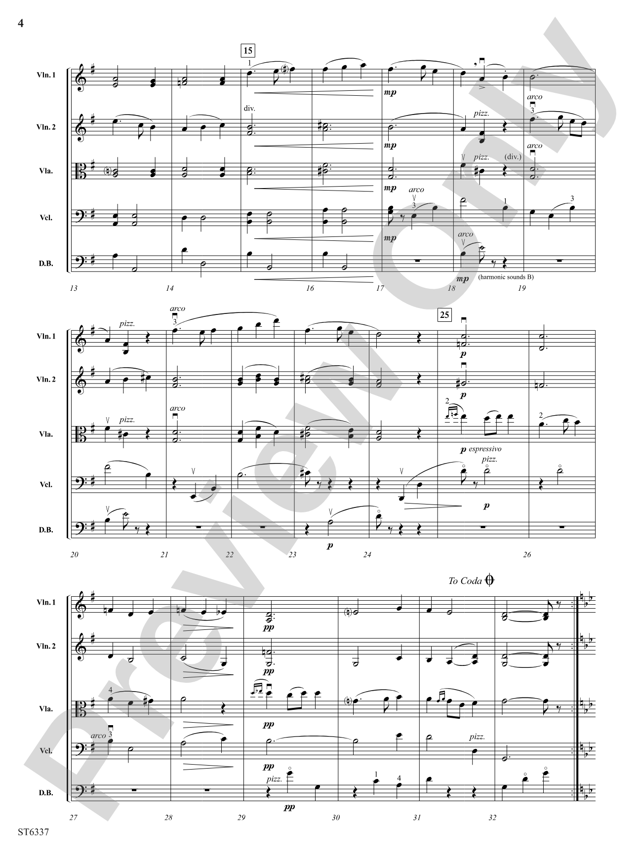 Menuet and Rigaudon: Score