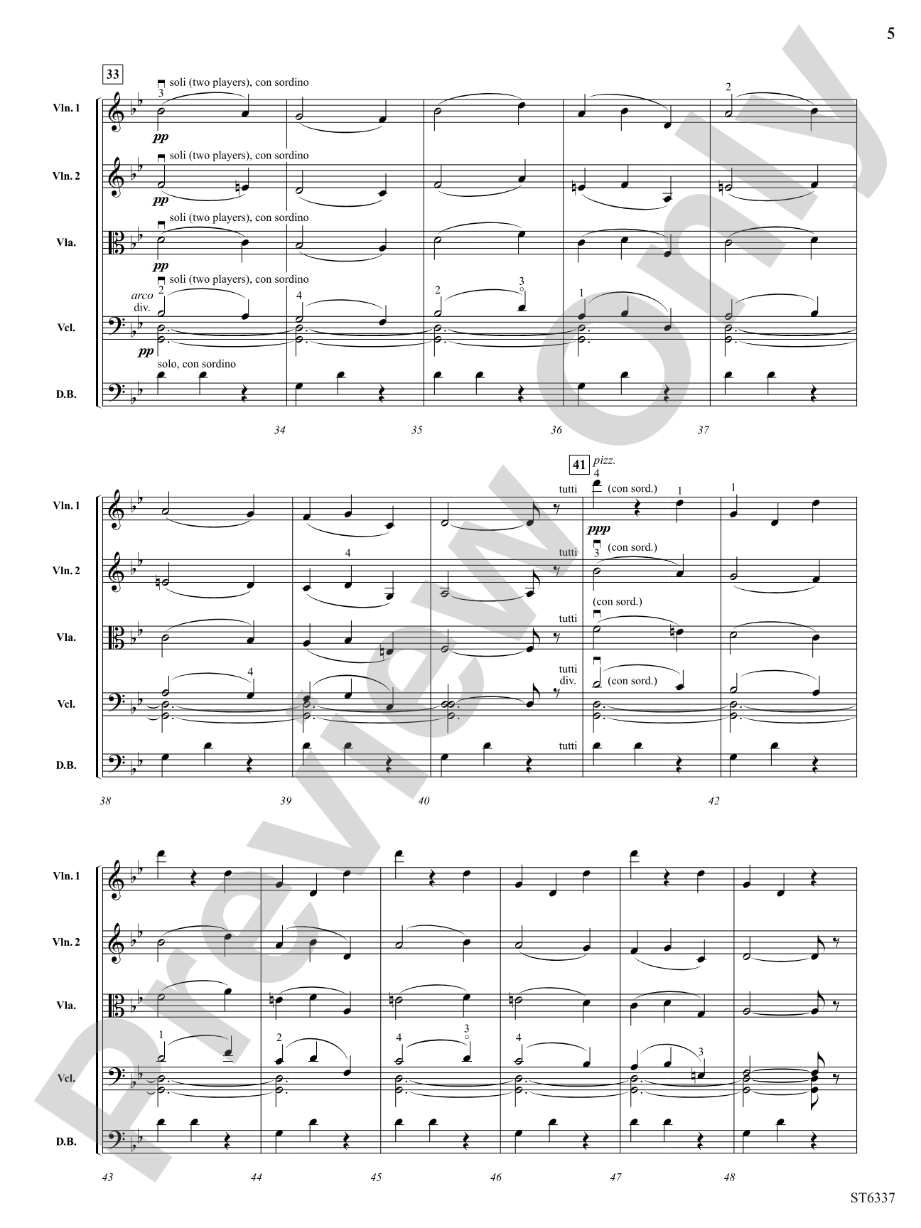 Menuet and Rigaudon: Score