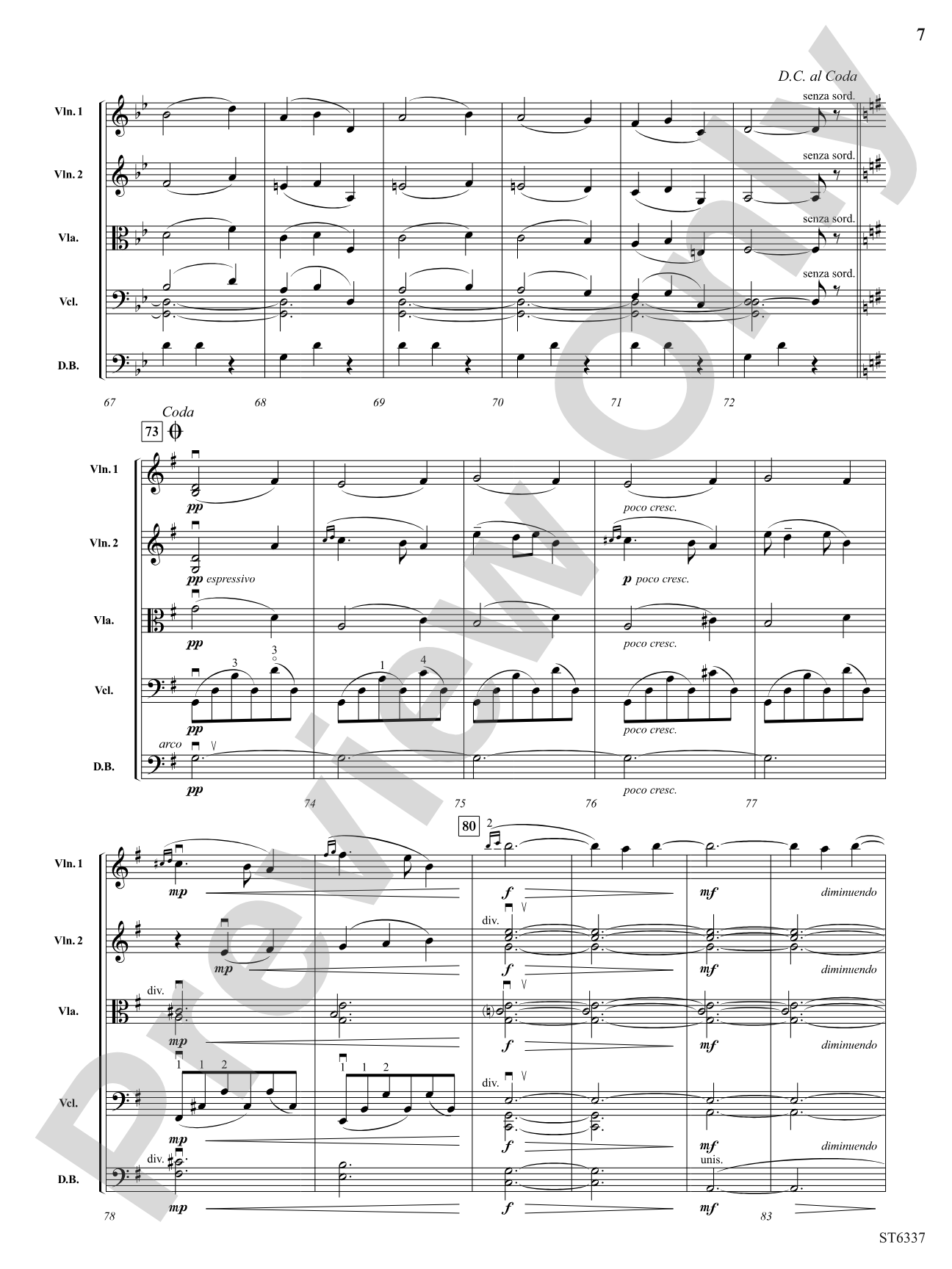Menuet and Rigaudon: Score
