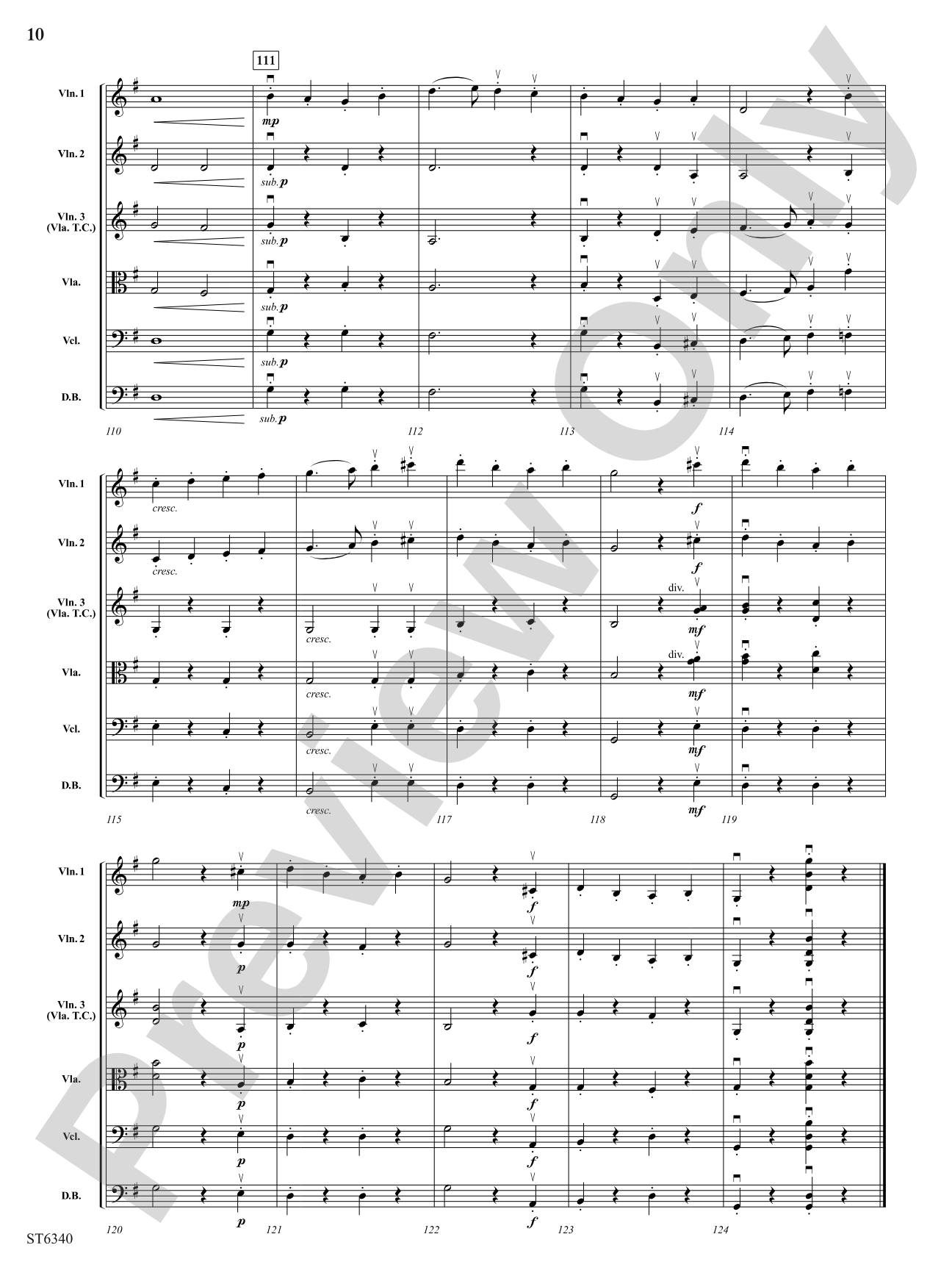 Allegretto from Symphony No 3: String Orchestra Conductor Score & Parts