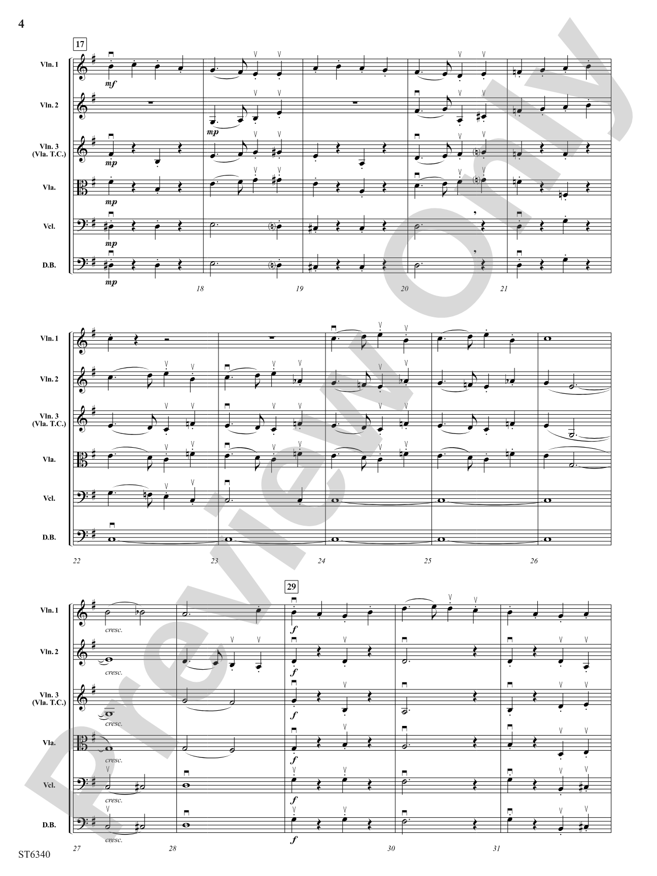 Allegretto from Symphony No 3: String Orchestra Conductor Score & Parts