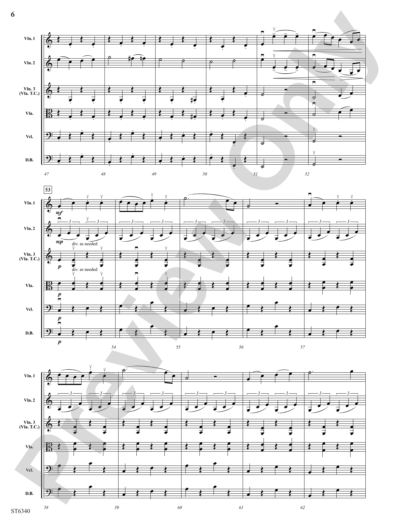 Allegretto from Symphony No 3: String Orchestra Conductor Score & Parts
