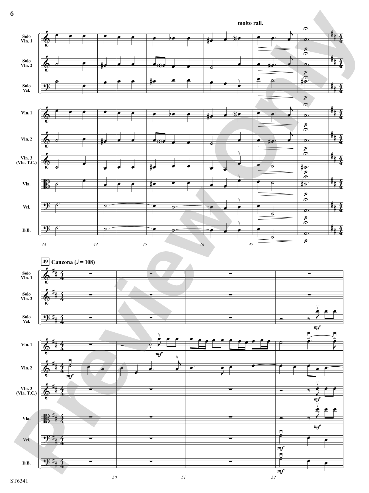 Adagio and Canzona: String Orchestra Conductor Score & Parts