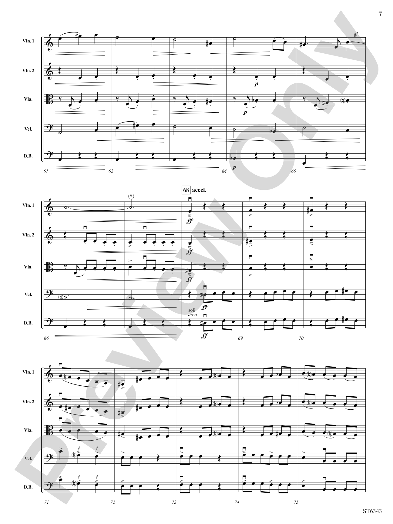 Dance of the Trolls: String Orchestra Conductor Score & Parts
