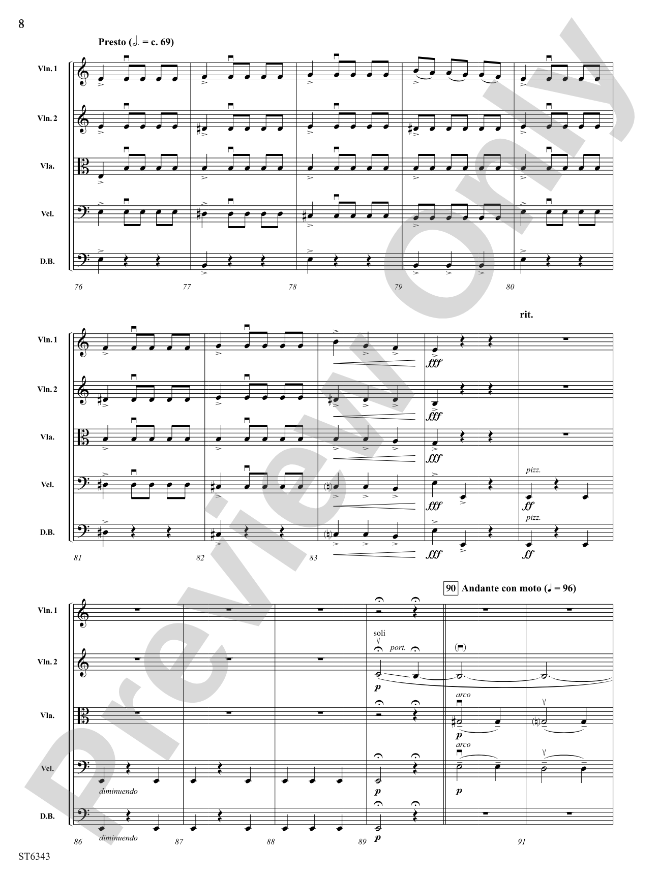 Dance of the Trolls: String Orchestra Conductor Score & Parts