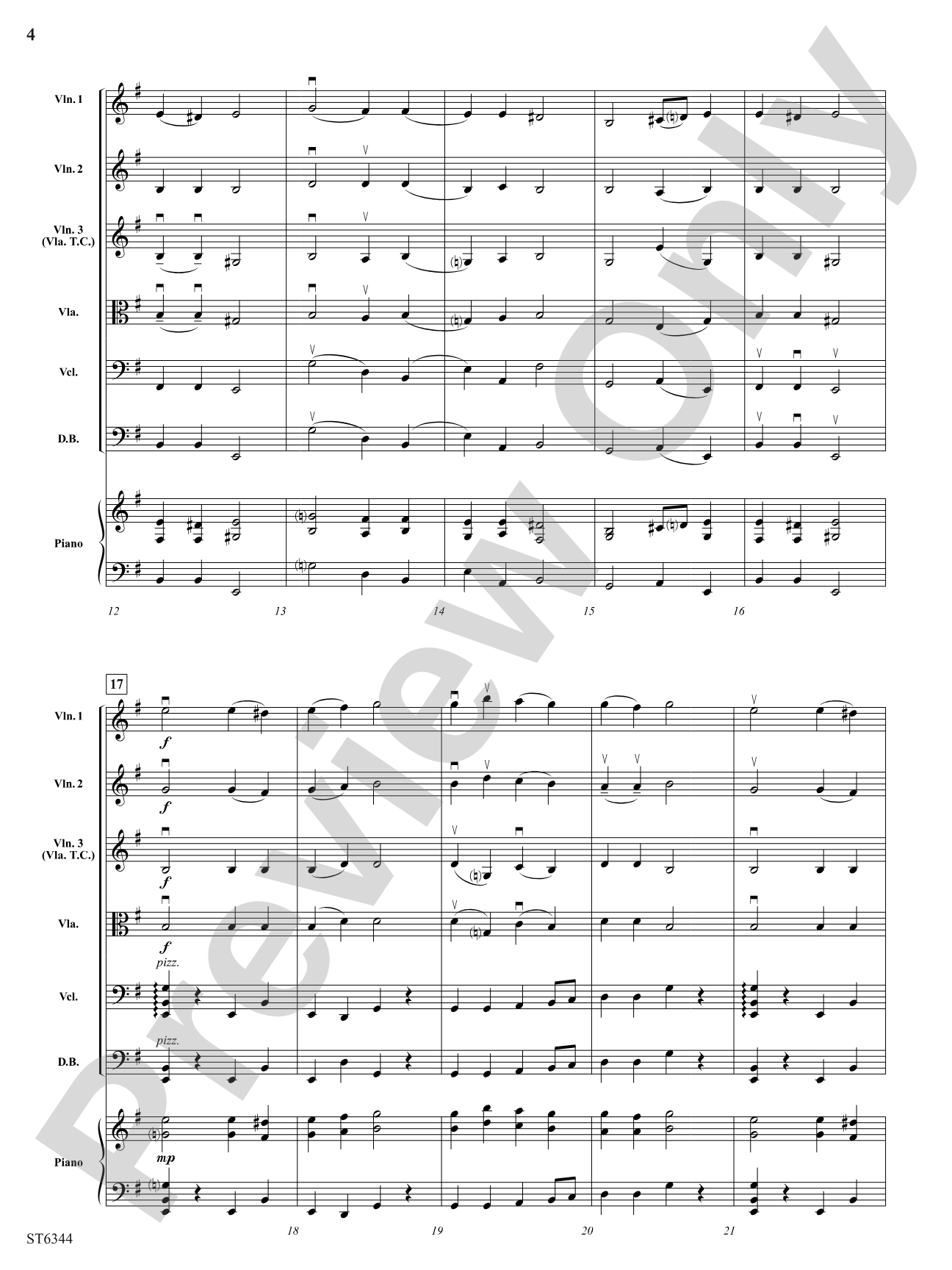 Pavane and Lesquercarde: String Orchestra Conductor Score & Parts