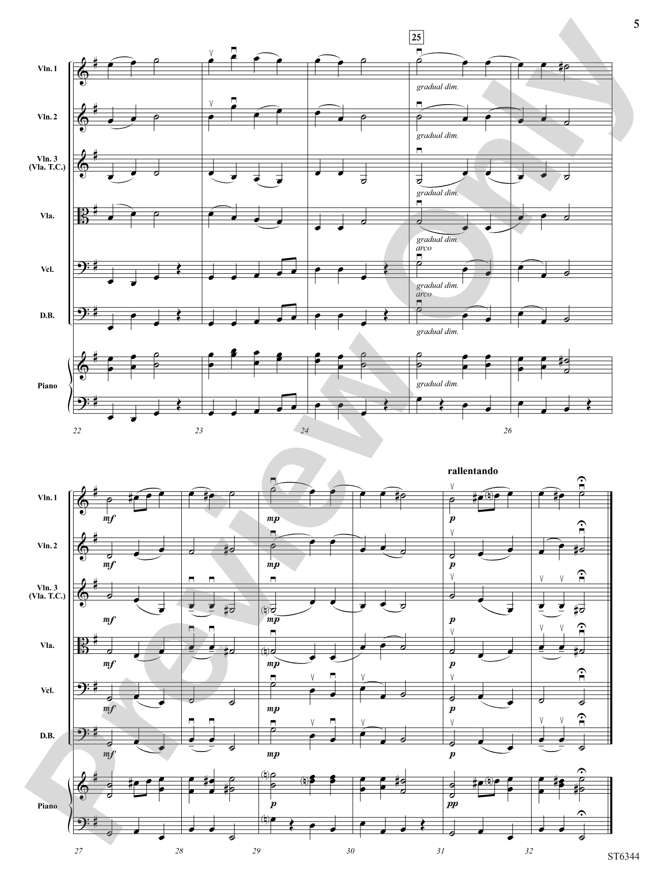 Pavane and Lesquercarde: String Orchestra Conductor Score & Parts