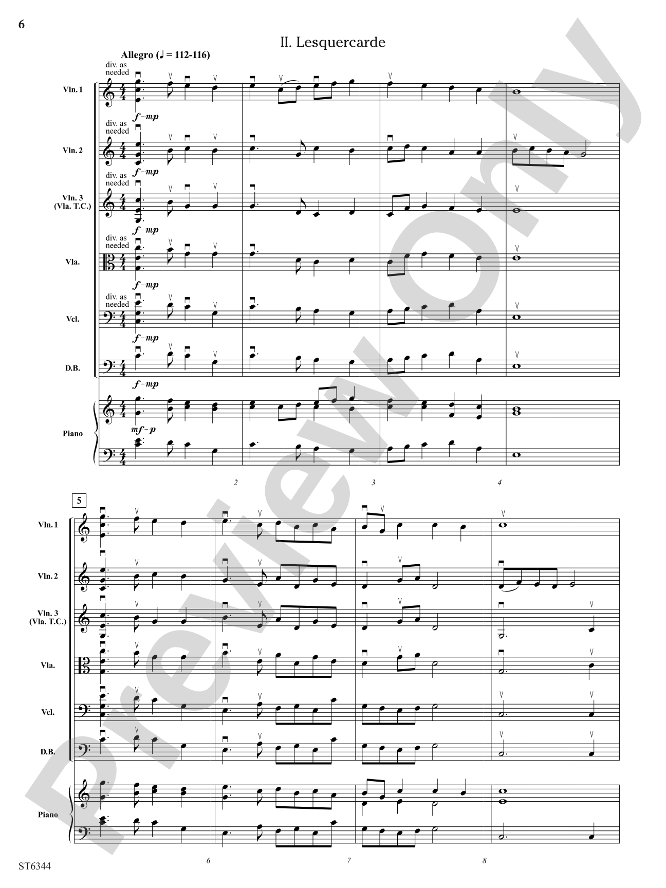 Pavane and Lesquercarde: String Orchestra Conductor Score & Parts