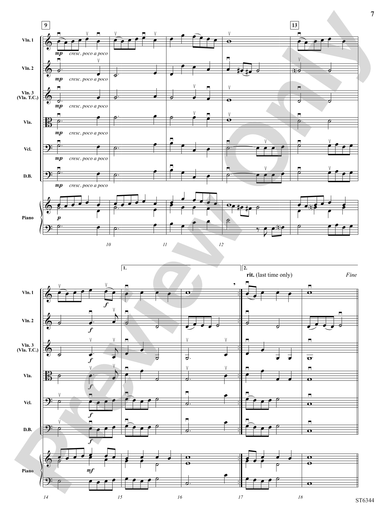 Pavane and Lesquercarde: String Orchestra Conductor Score & Parts