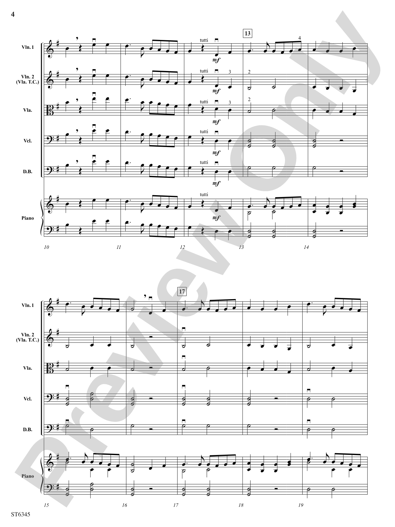 Angels in Royal David's City: String Orchestra Conductor Score & Parts