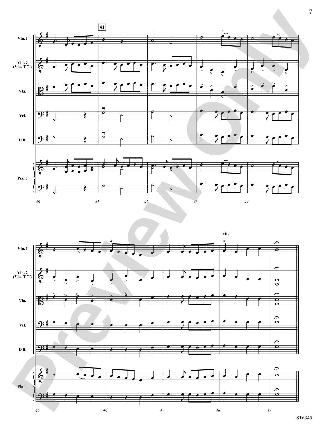 Angels in Royal David's City: String Orchestra Conductor Score & Parts