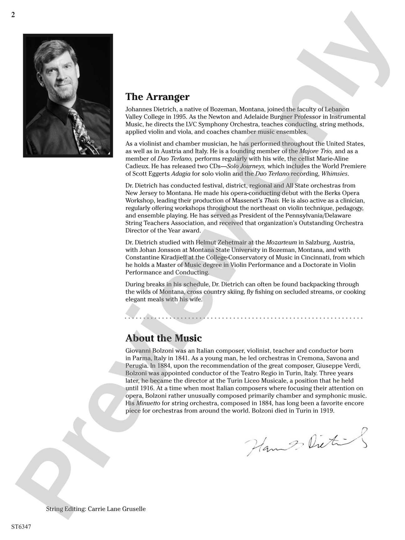 Minuetto: String Orchestra Conductor Score & Parts
