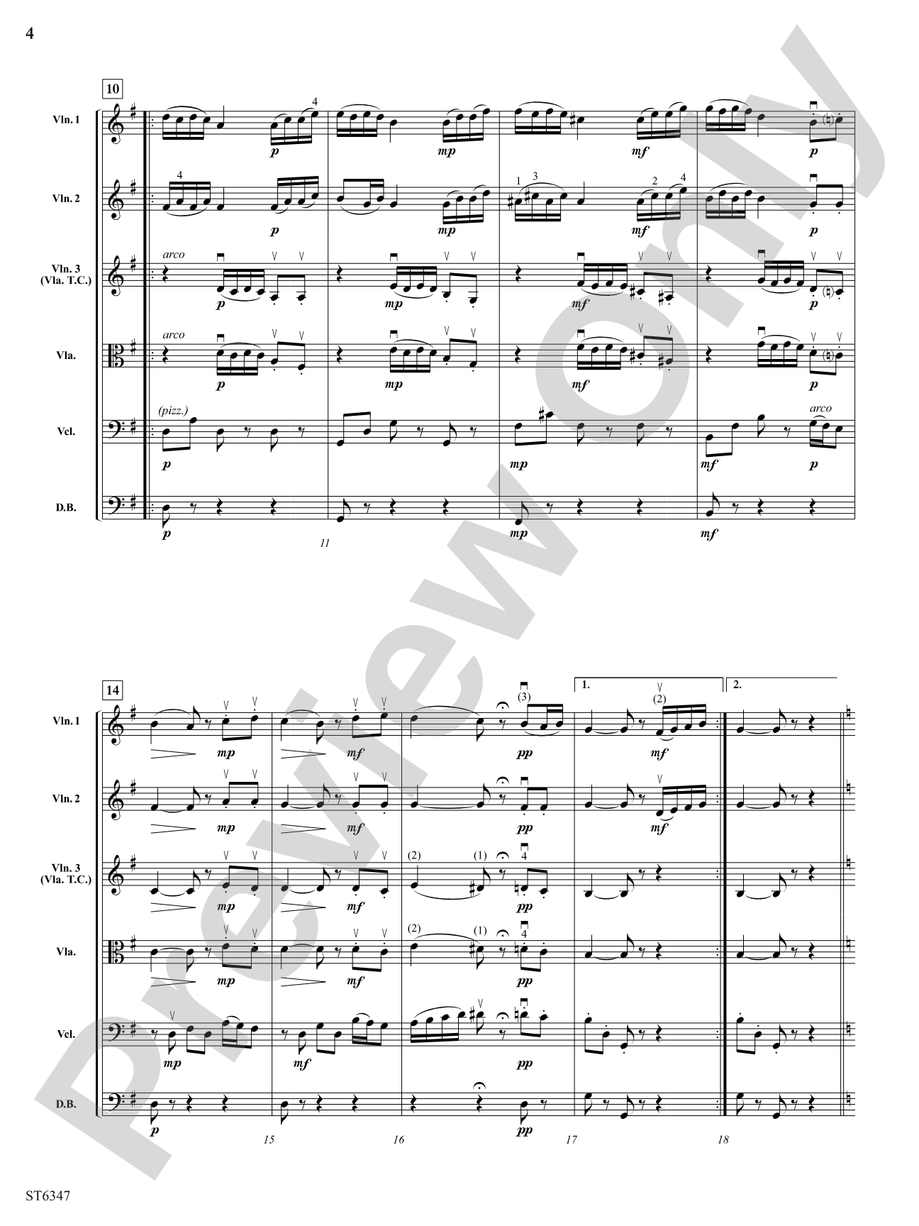 Minuetto: String Orchestra Conductor Score & Parts