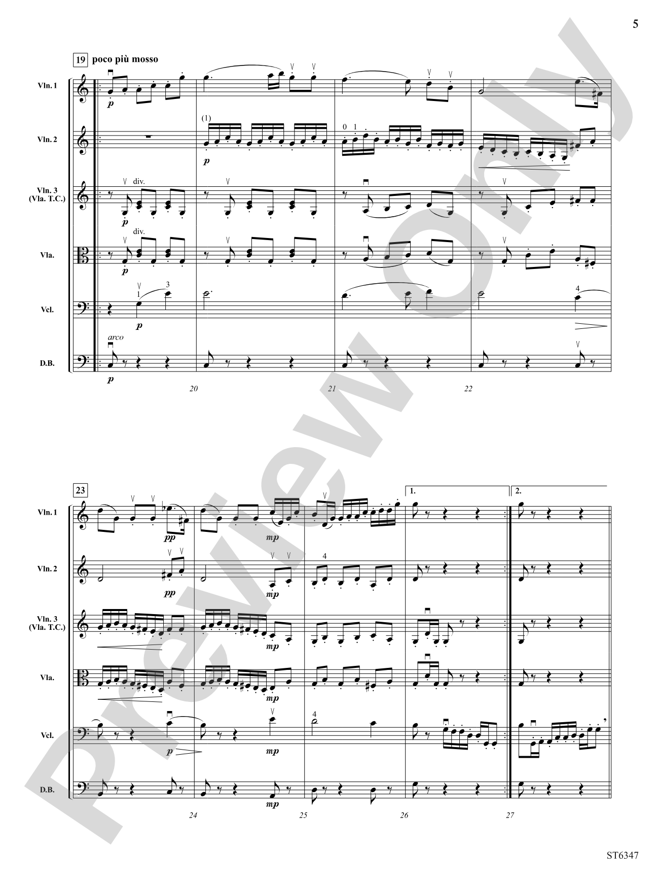 Minuetto: String Orchestra Conductor Score & Parts