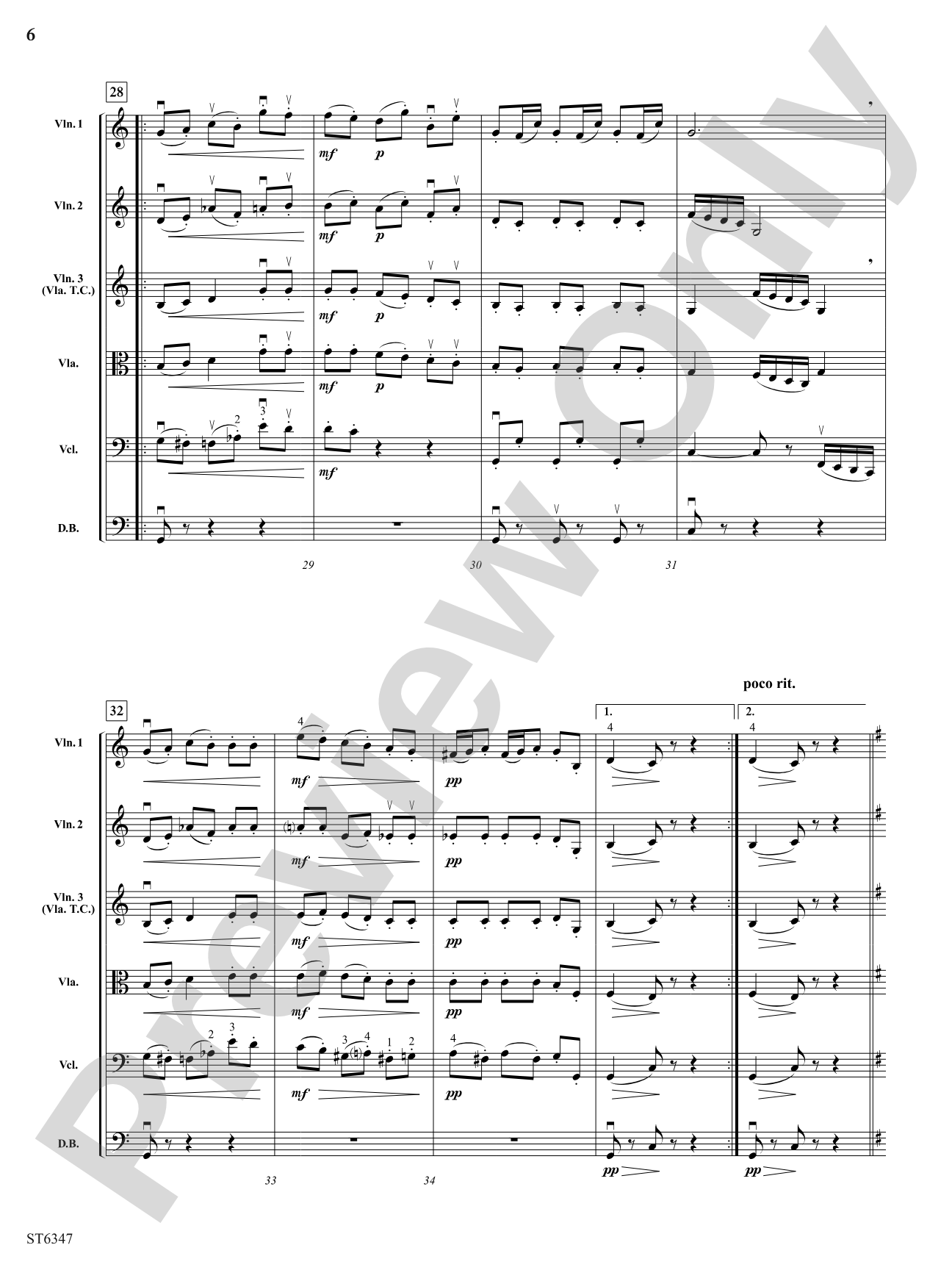 Minuetto: String Orchestra Conductor Score & Parts