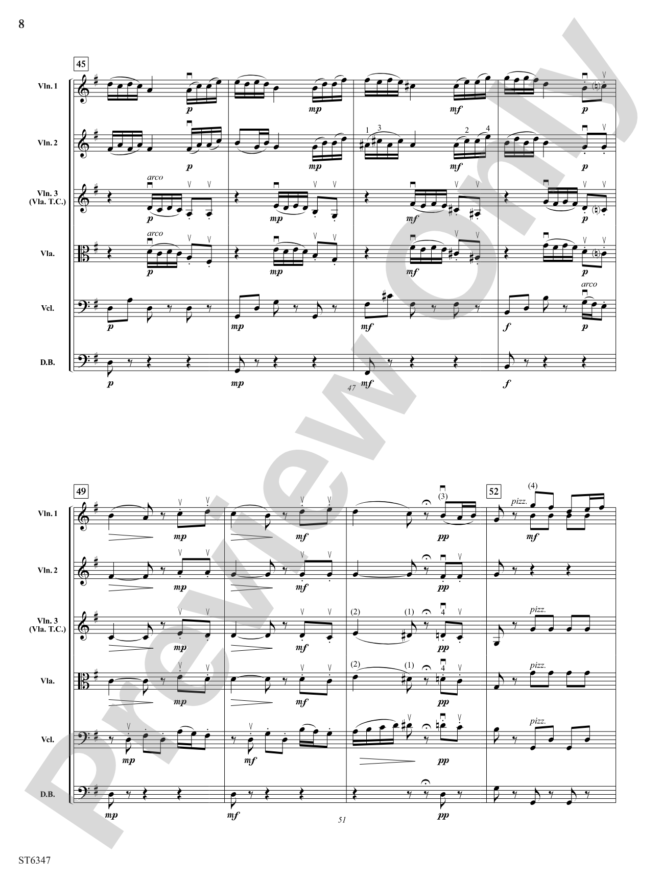 Minuetto: String Orchestra Conductor Score & Parts