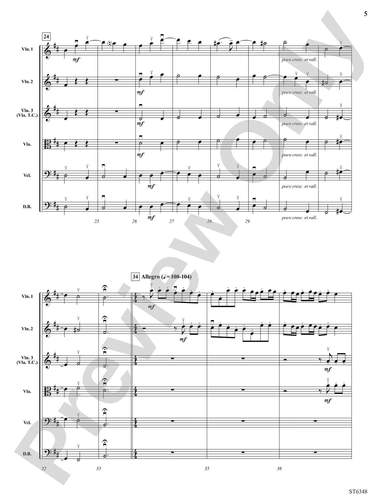 Grave and Allegro: String Orchestra Conductor Score & Parts