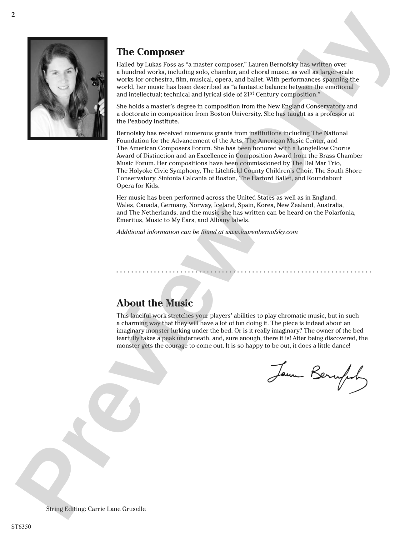 The Thing Under The Bed: String Orchestra Conductor Score & Parts