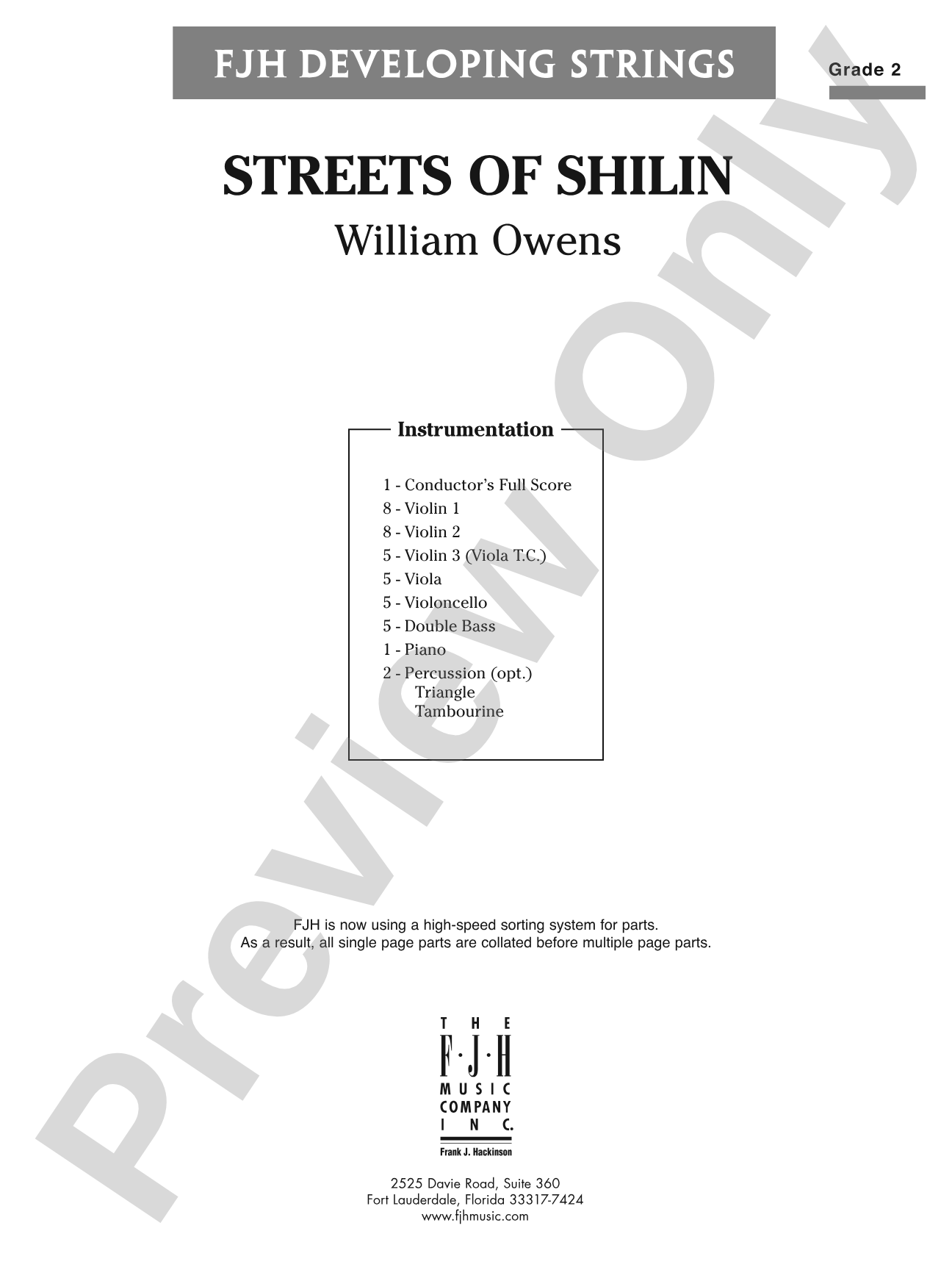 Streets of Shilin: String Orchestra Conductor Score & Parts