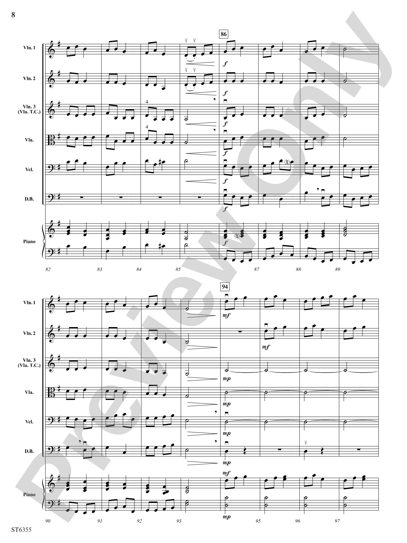Dance of the Tumblers: String Orchestra Conductor Score & Parts