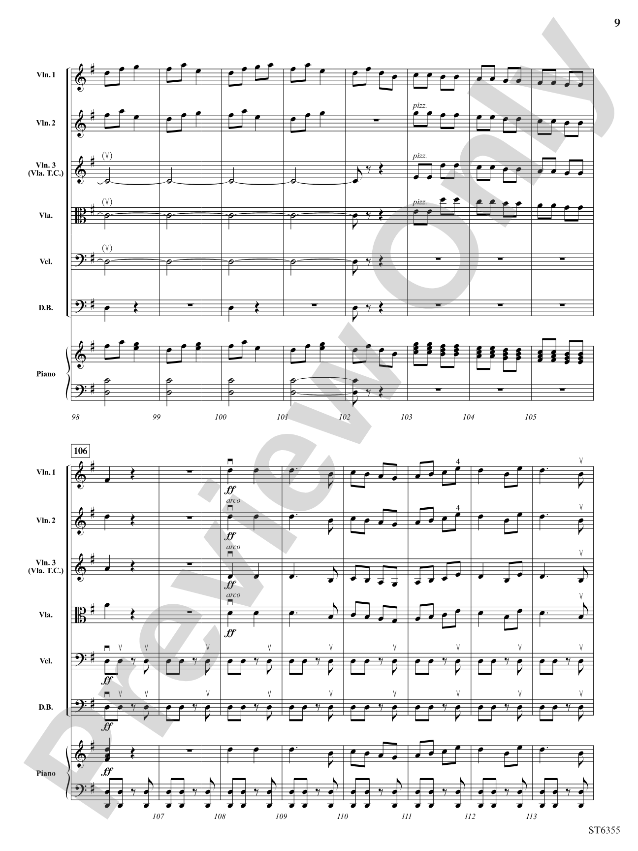 Dance of the Tumblers: String Orchestra Conductor Score & Parts