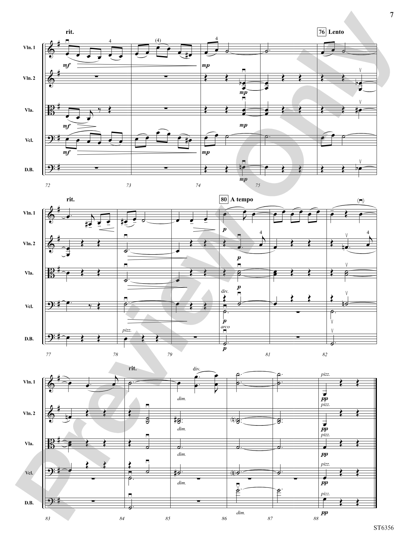 Waltz: String Orchestra Conductor Score & Parts