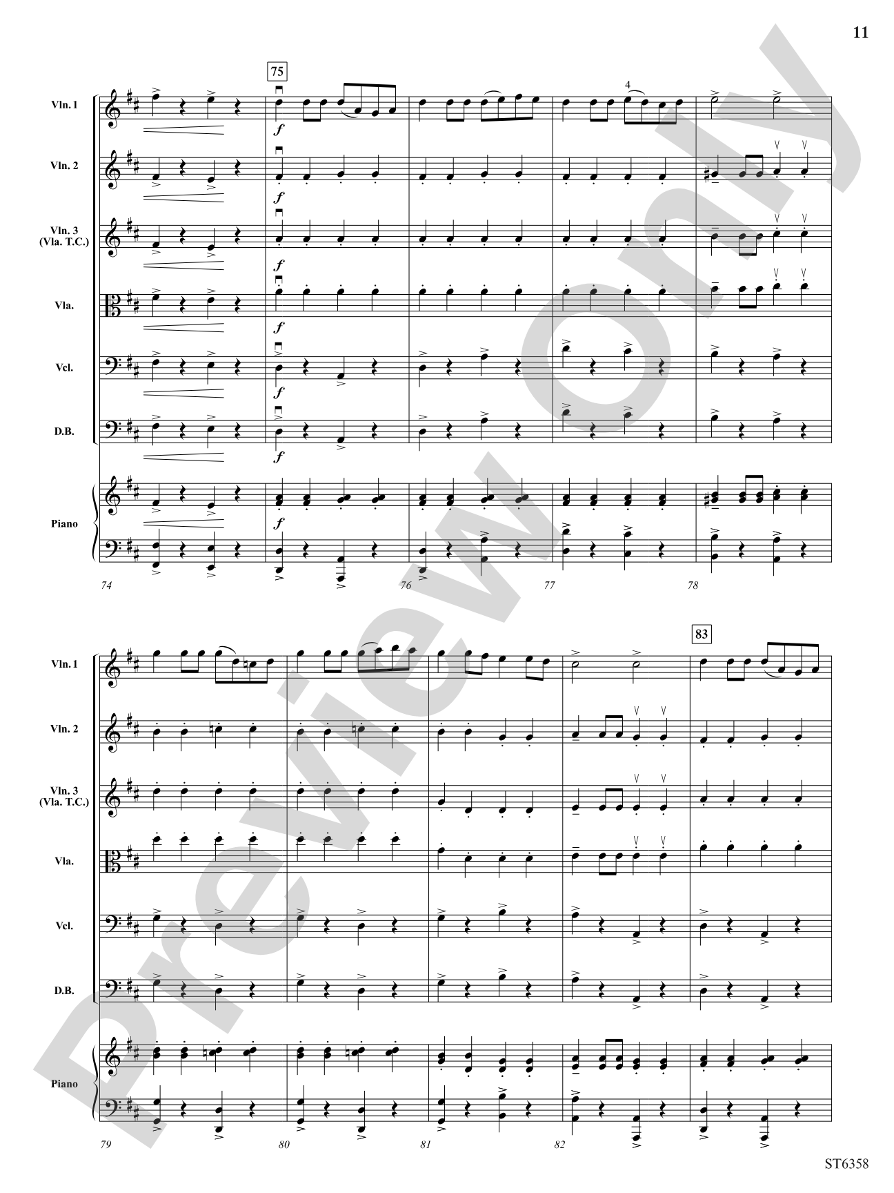 Toreador: String Orchestra Conductor Score & Parts
