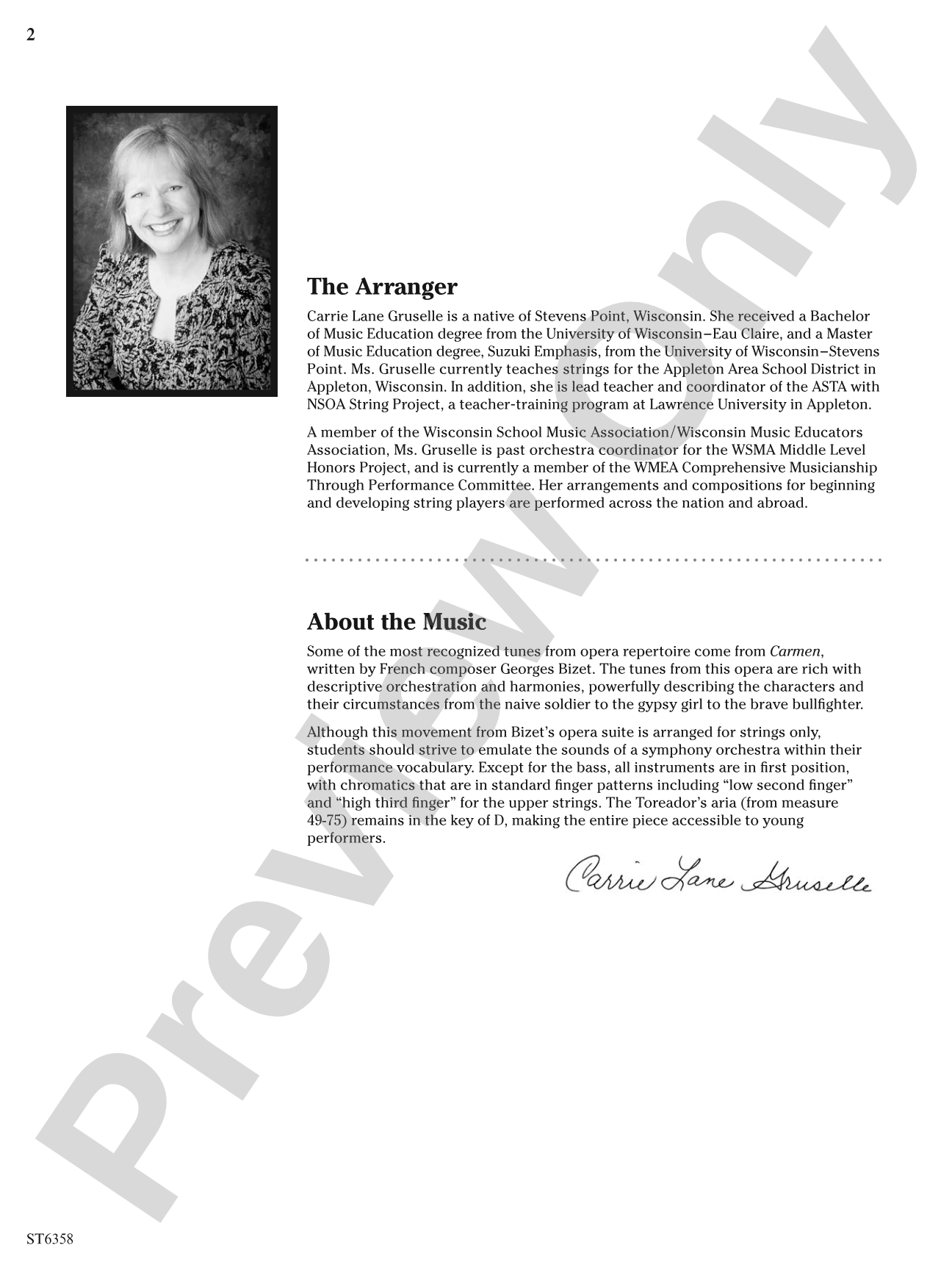 Toreador: String Orchestra Conductor Score & Parts